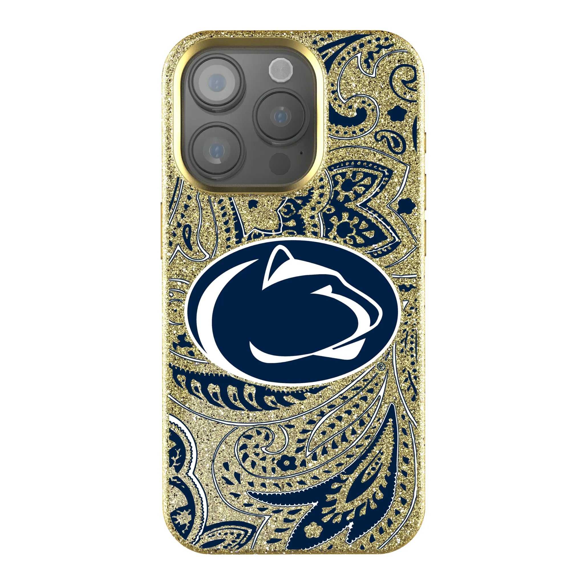 Pennsylvania State University Nittany Lions Paisley iPhone Bling Phone Case for Apple iPhone
