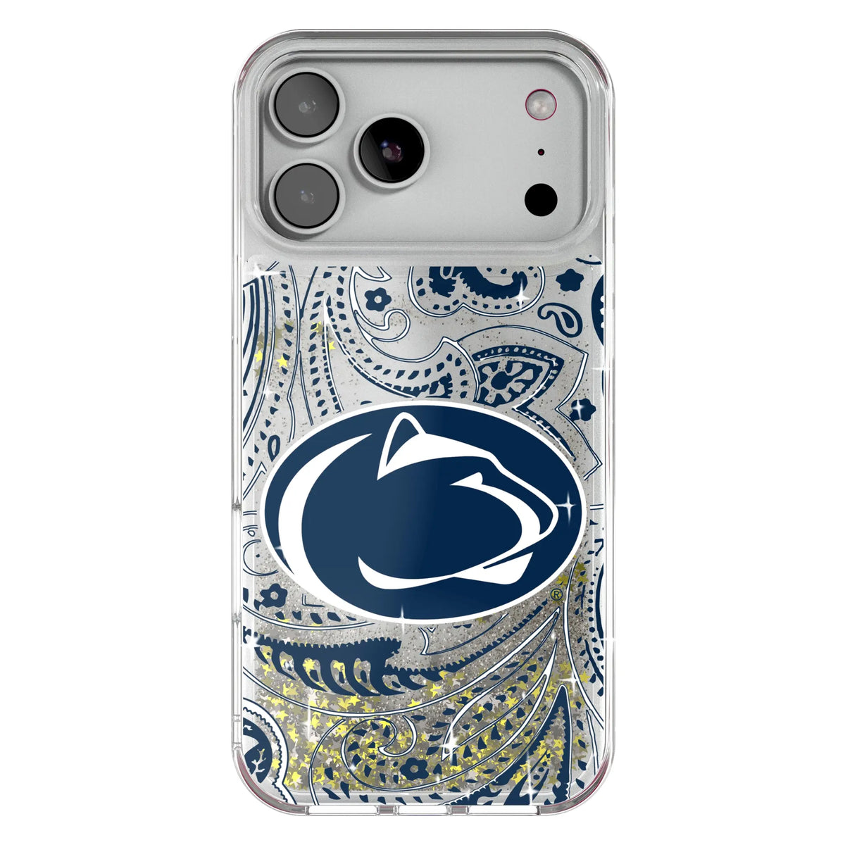Pennsylvania State University Nittany Lions Paisley Glitter Phone Case for Apple iPhone