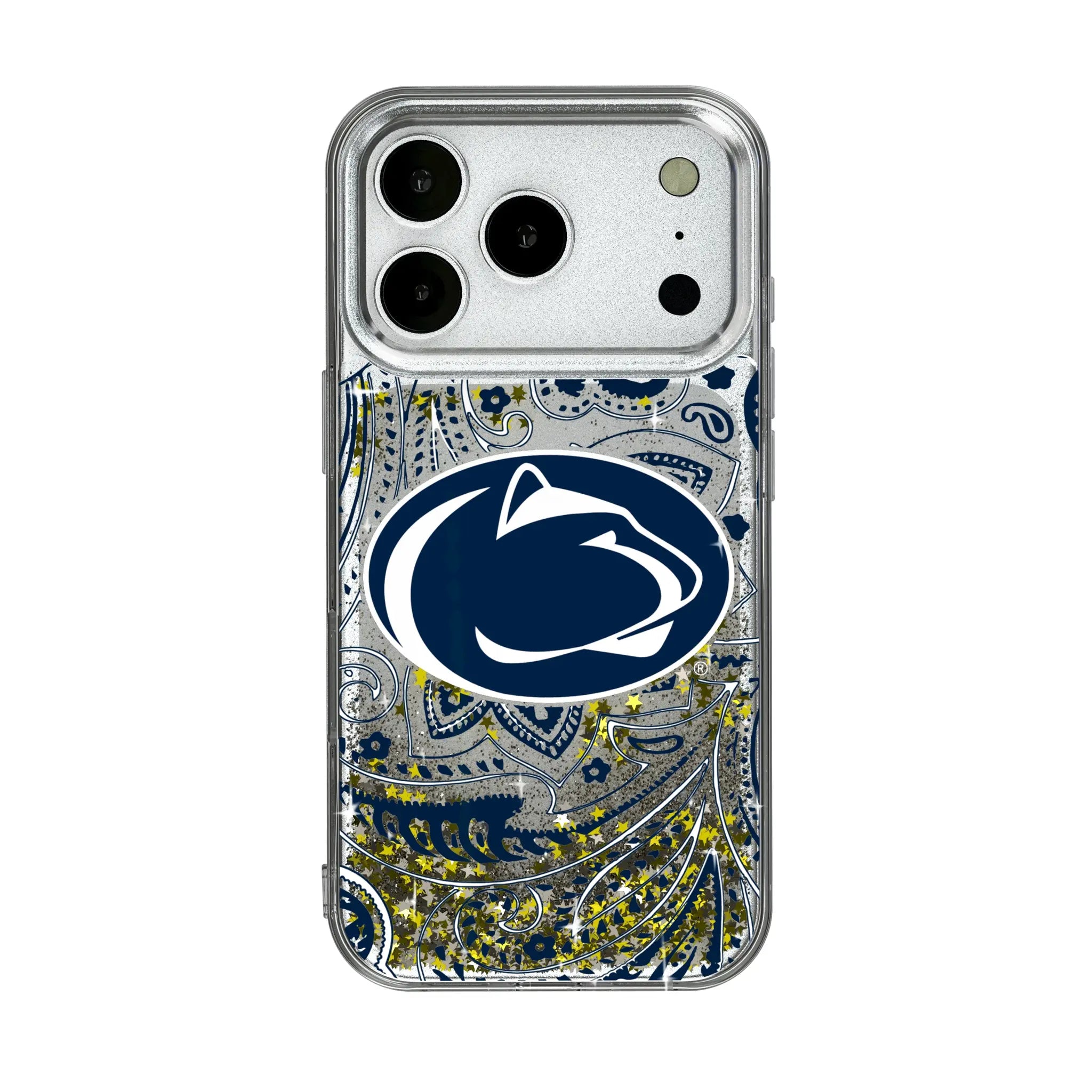 Pennsylvania State University Nittany Lions Paisley iPhone Glitter Phone Case for Apple iPhone