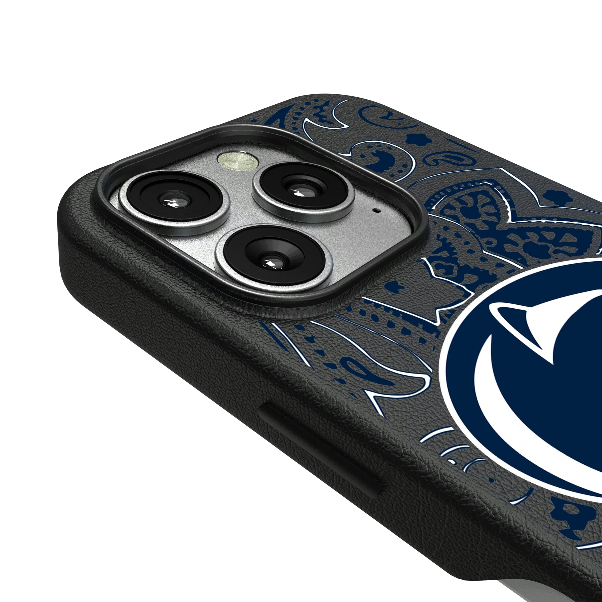 Pennsylvania State University Nittany Lions Paisley iPhone MagSafe Compatible Phone Case for Apple iPhone - Detail