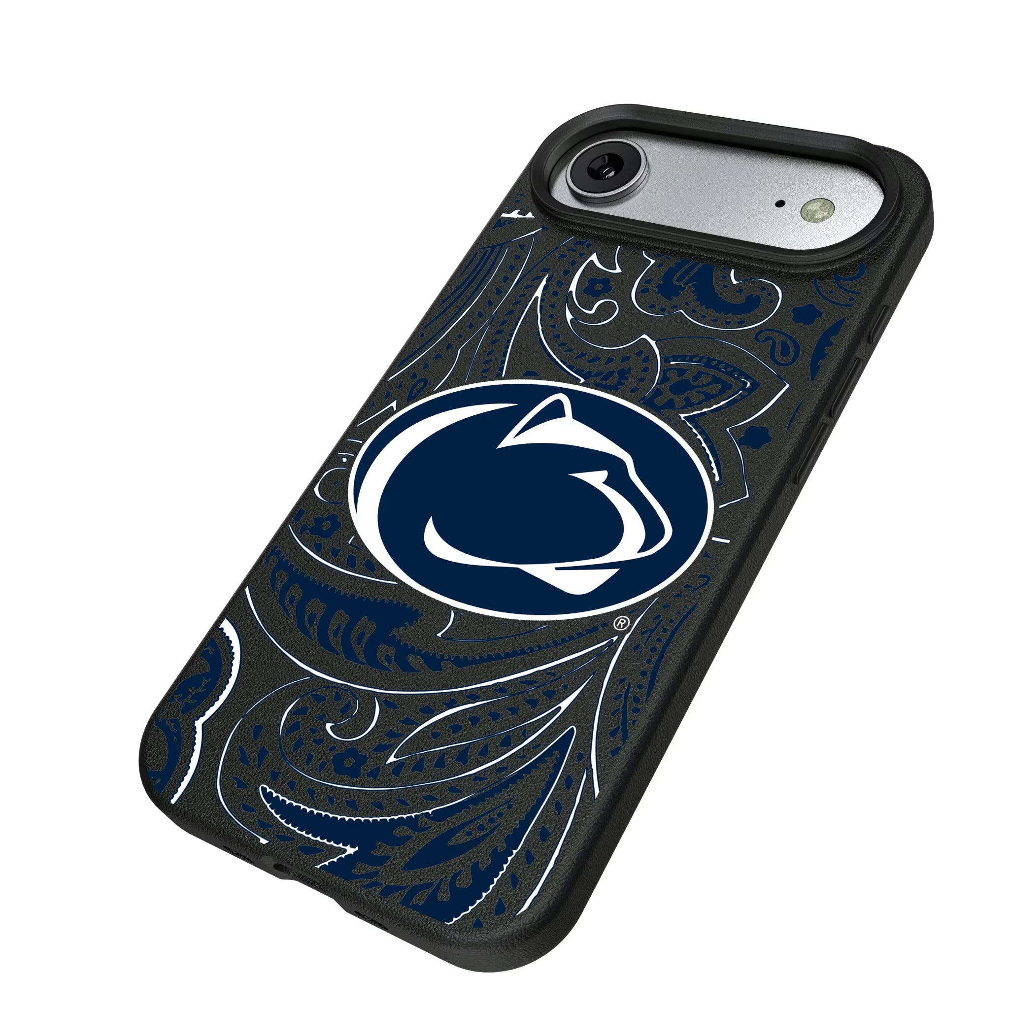 Pennsylvania State University Nittany Lions Paisley iPhone MagSafe Compatible Phone Case for Apple iPhone - Isometric View#Device_iPhone Air