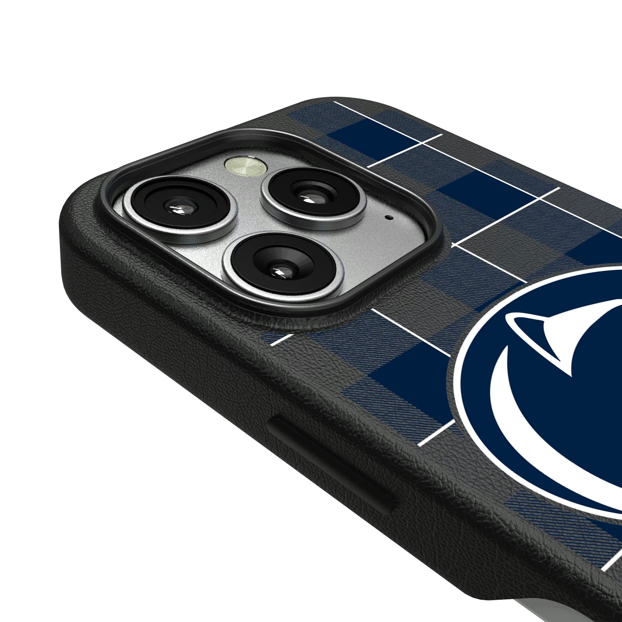 Pennsylvania State University Nittany Lions Plaid iPhone MagSafe Compatible Phone Case for Apple iPhone - Detail