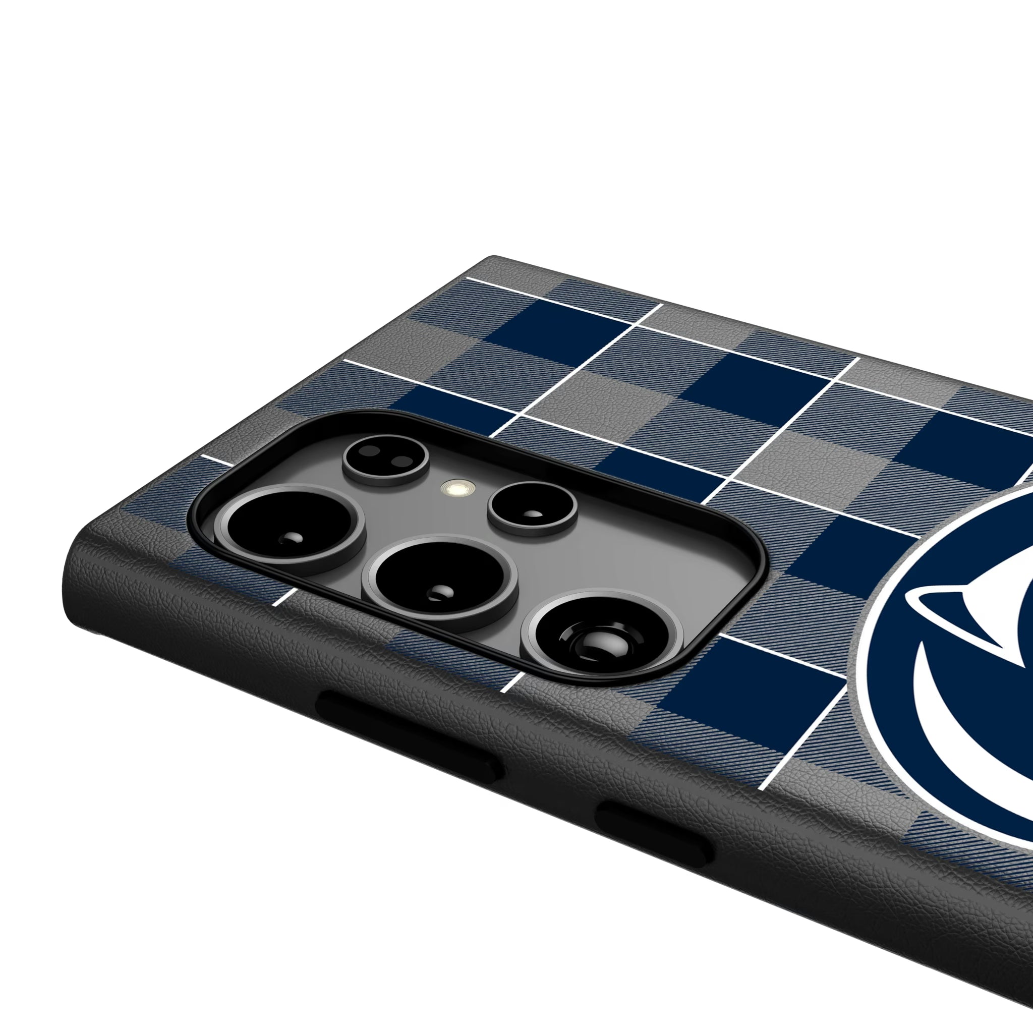 Pennsylvania State University Nittany Lions Plaid Galaxy MagSafe Compatible Phone Case for Samsung Galaxy - Detail