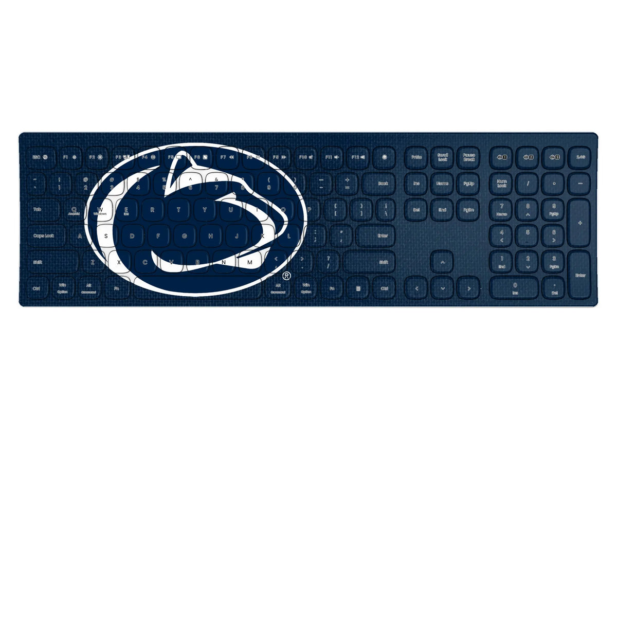 Pennsylvania State University Nittany Lions Solid KKB605 Curved Wireless Keyboard