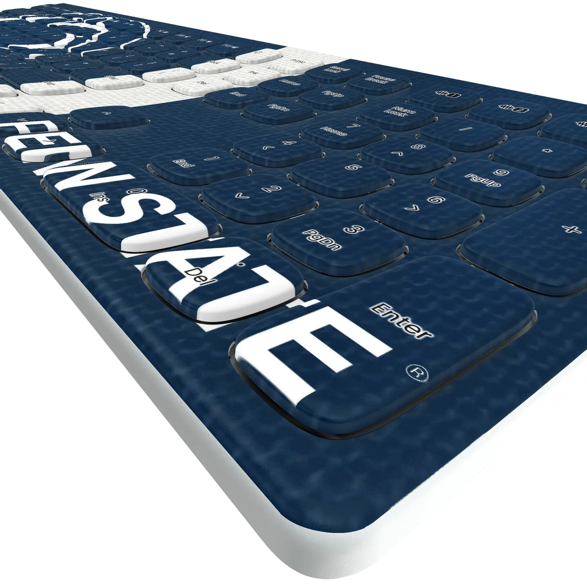 Pennsylvania State University Nittany Lions Stripe KKB605 Curved Wireless Keyboard - Detail
