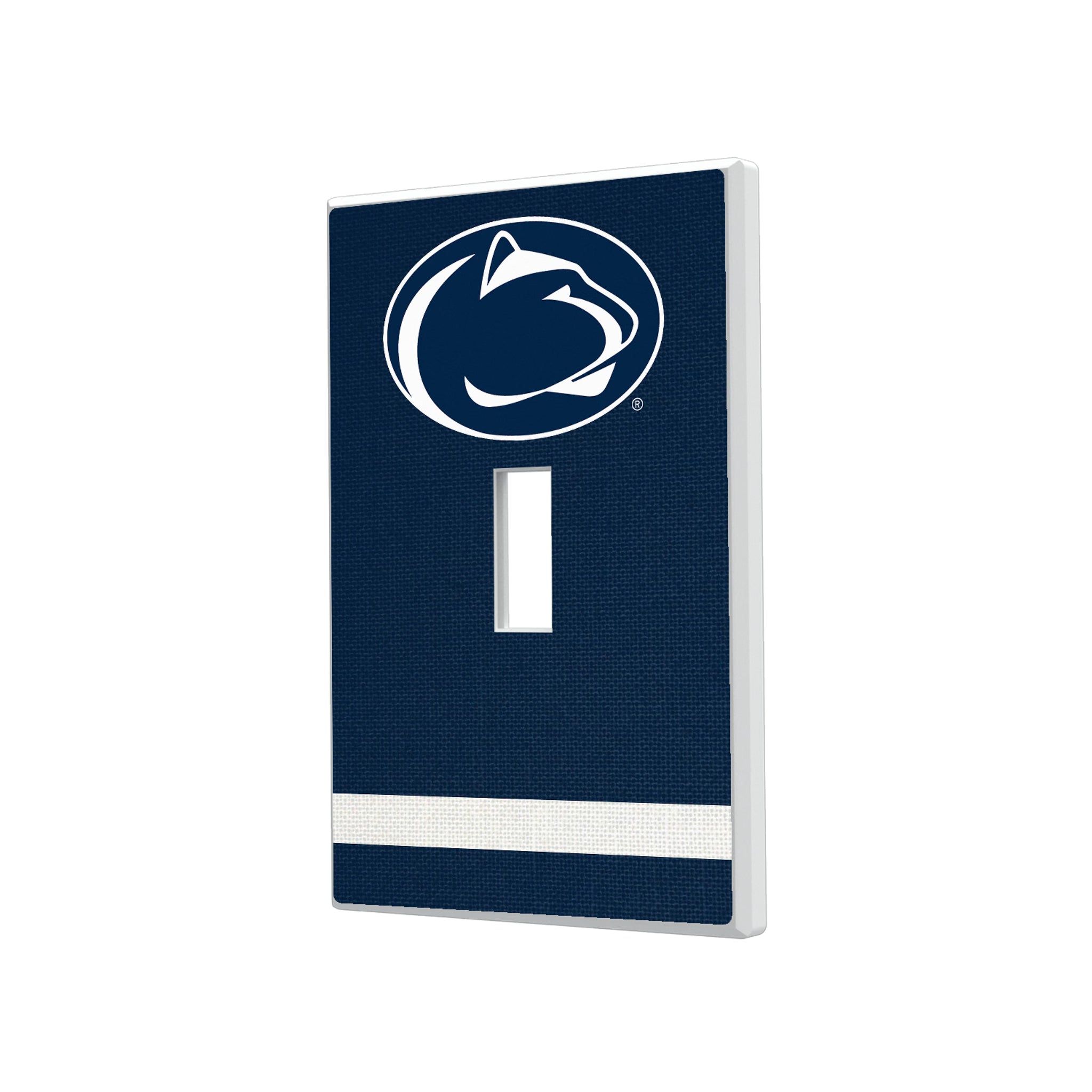 Pennsylvania State University Nittany Lions Stripe Hidden-Screw Light Switch Plate#Style_Single Toggle