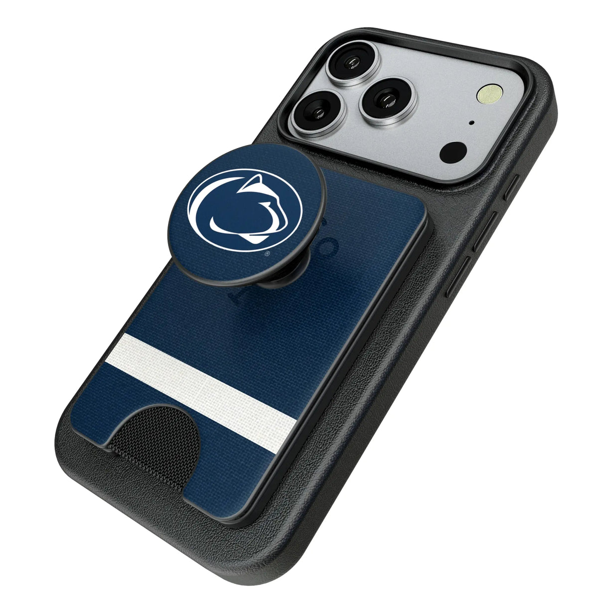 Pennsylvania State University Nittany Lions Stripe Popsockets Wallet Magnetic - Isometric View