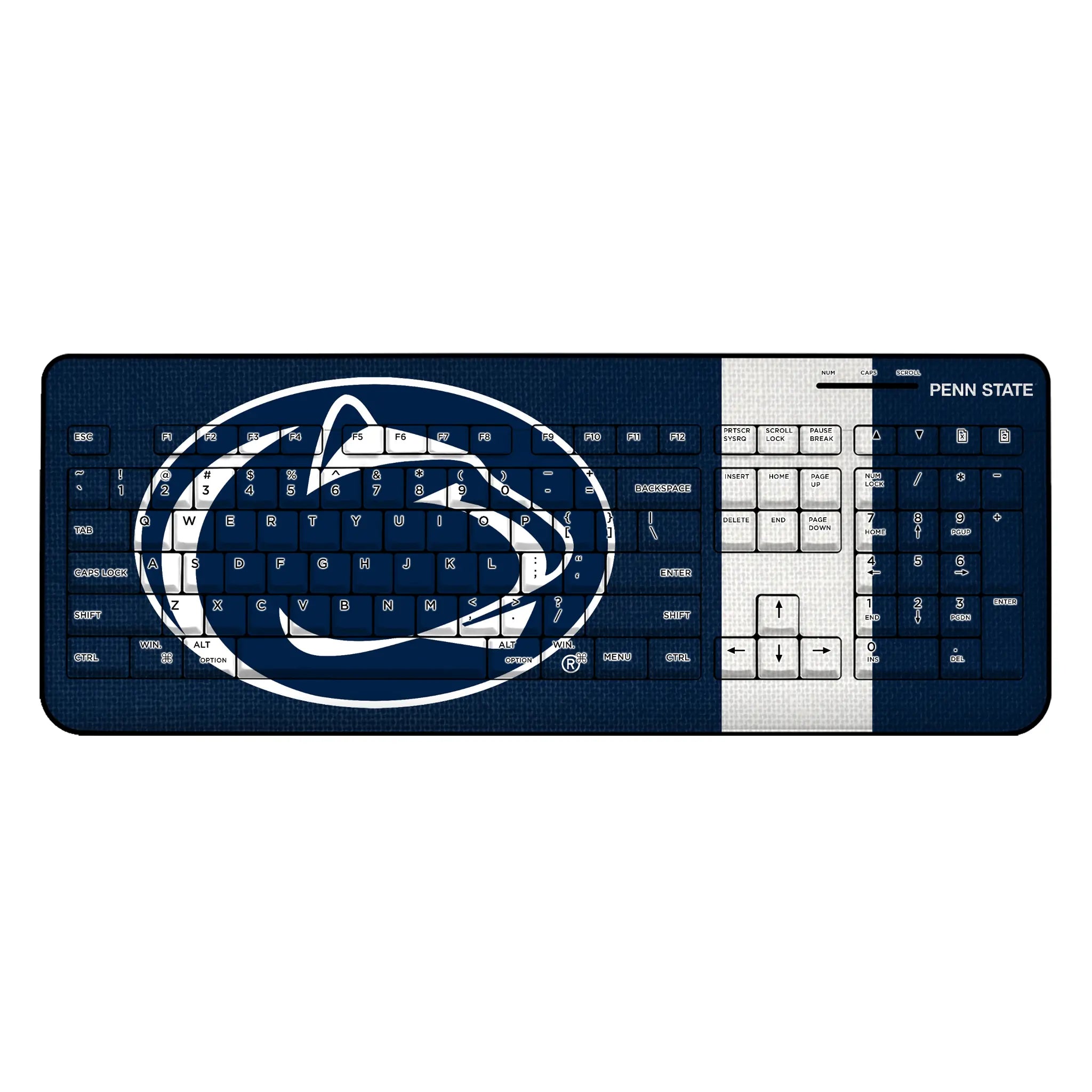 Pennsylvania State University Nittany Lions Stripe Wireless USB Keyboard