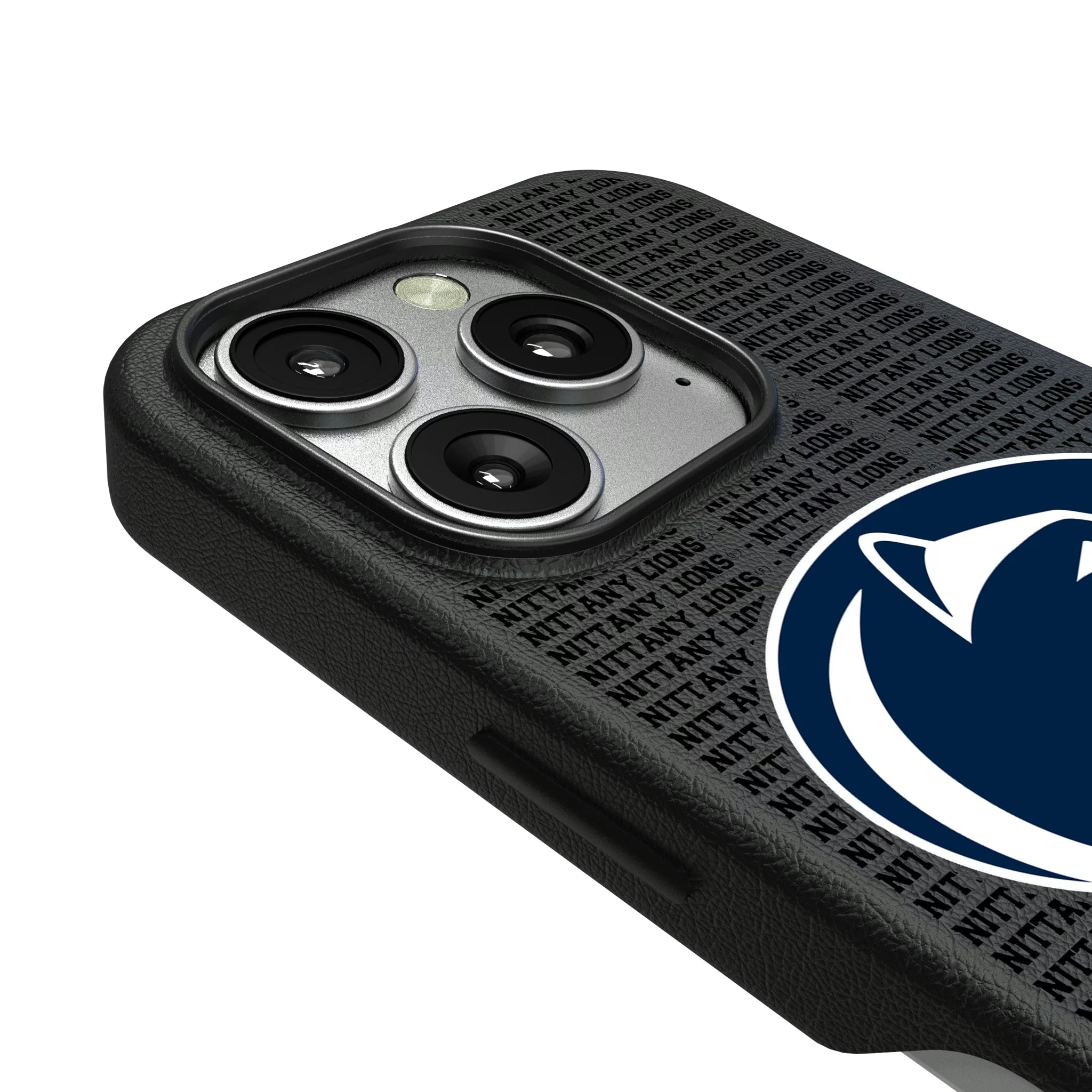 Pennsylvania State University Nittany Lions Text Backdrop iPhone MagSafe Compatible Phone Case for Apple iPhone - Detail