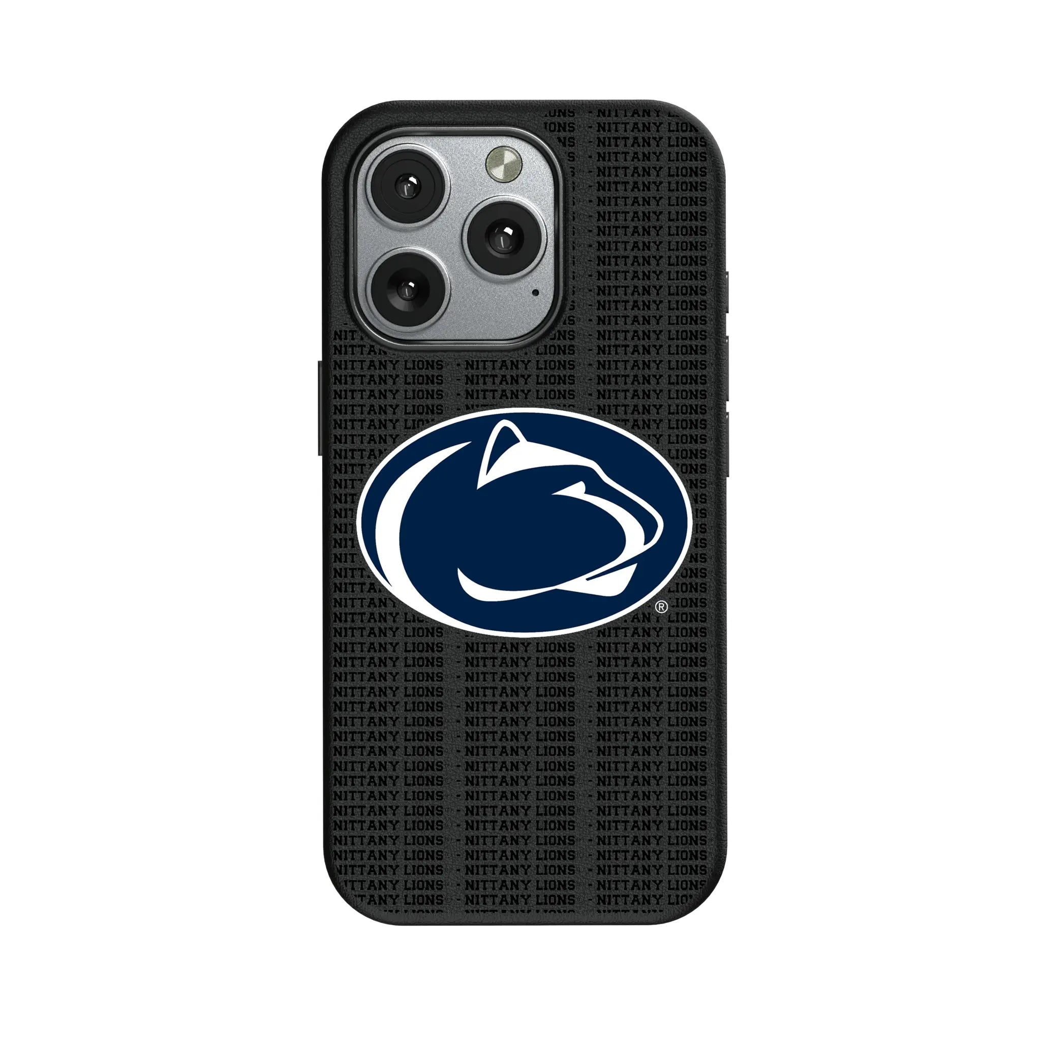 Pennsylvania State University Nittany Lions Text Backdrop iPhone MagSafe Compatible Phone Case for Apple iPhone