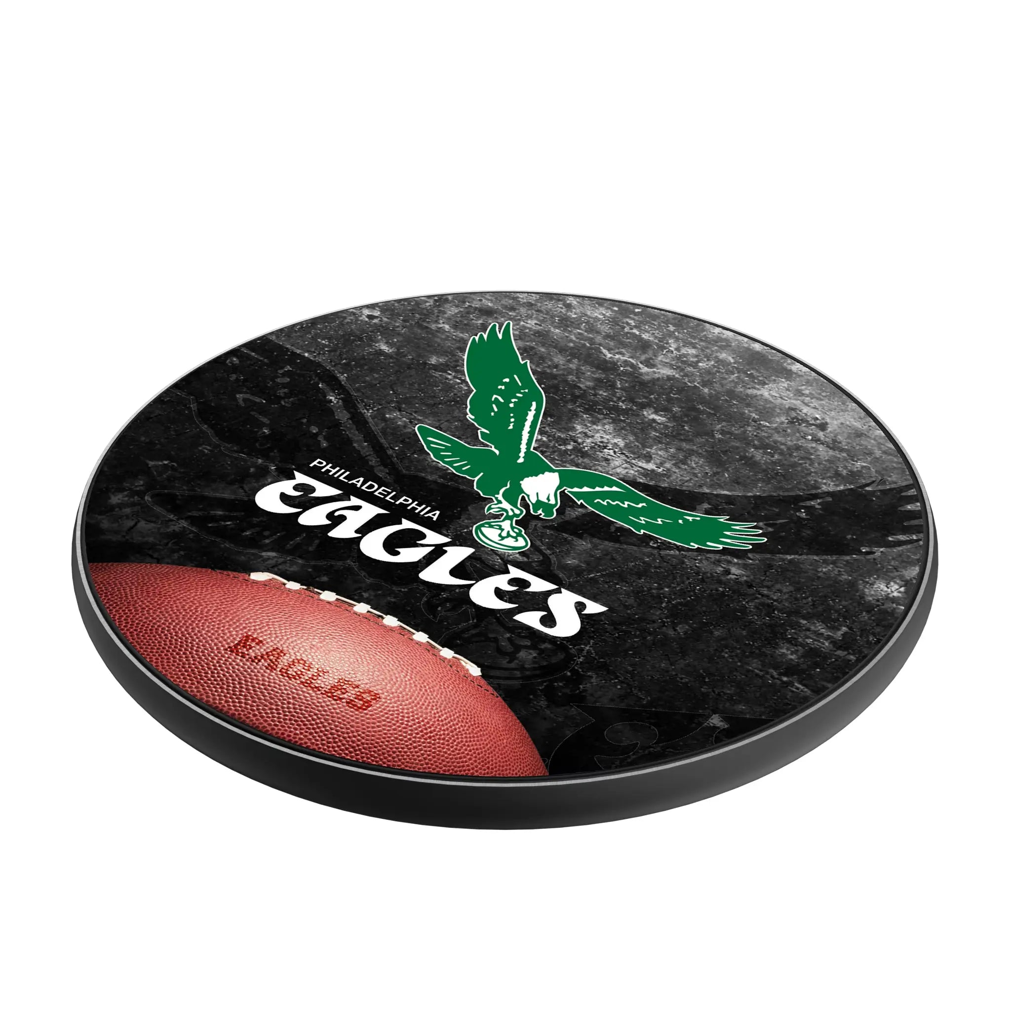 Philadelphia Eagles 1973-1995 Historic Collection Legendary 15-Watt Wireless Charger - Isometric View