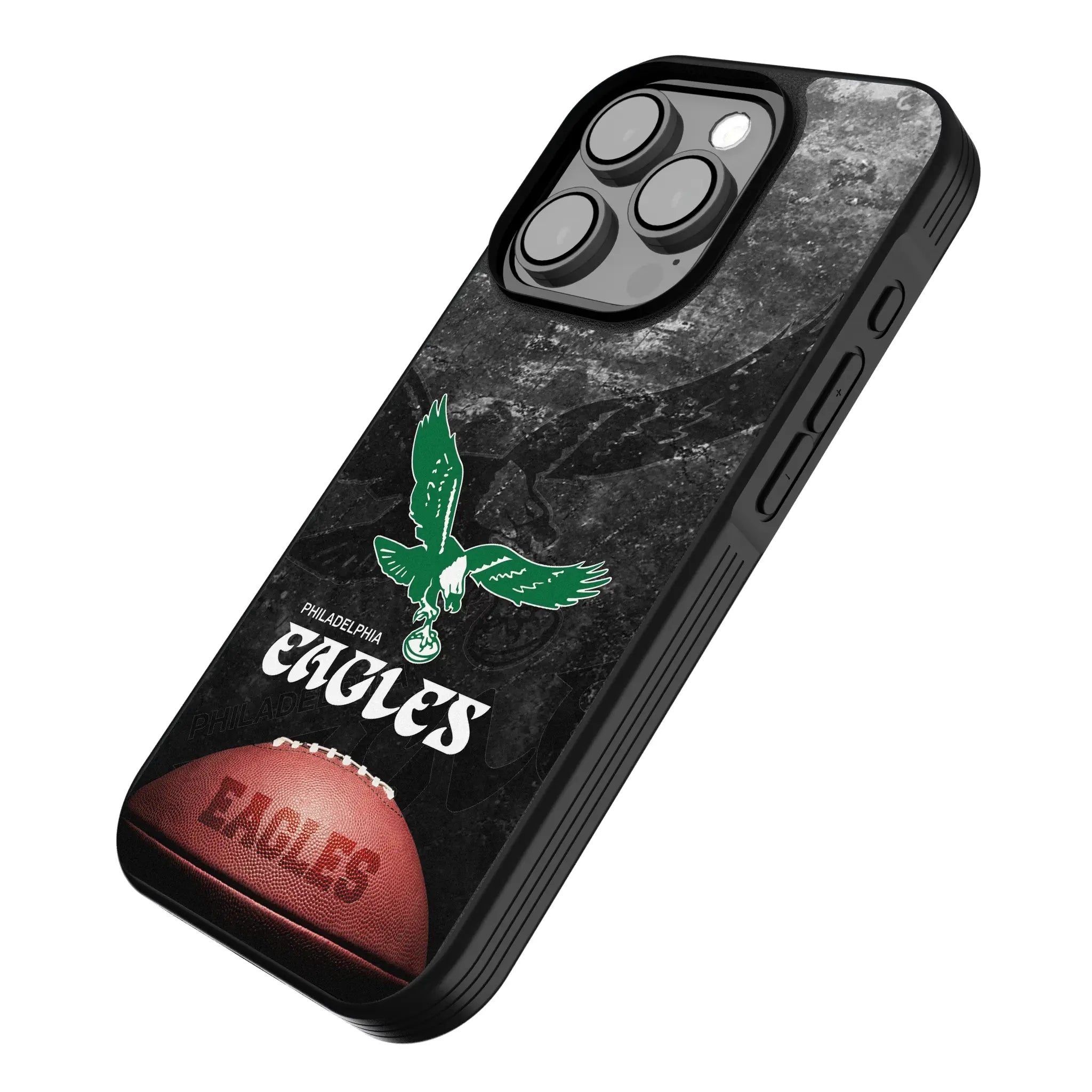 Philadelphia Eagles 1973-1995 Historic Collection Legendary iPhone Bump Phone Case for Apple iPhone - Isometric View