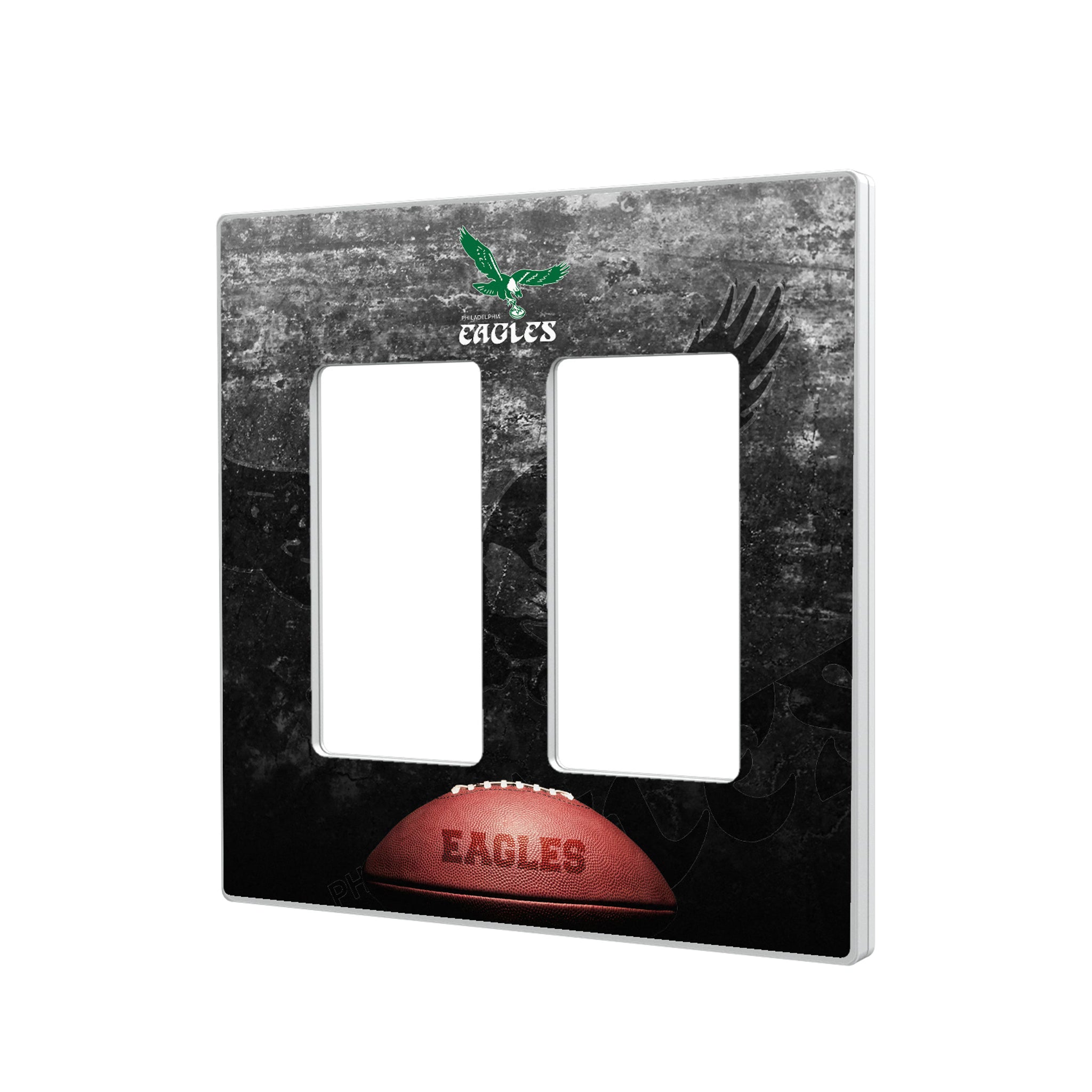 Philadelphia Eagles 1973-1995 Historic Collection Legendary Hidden-Screw Light Switch Plate#Style_Double Rocker