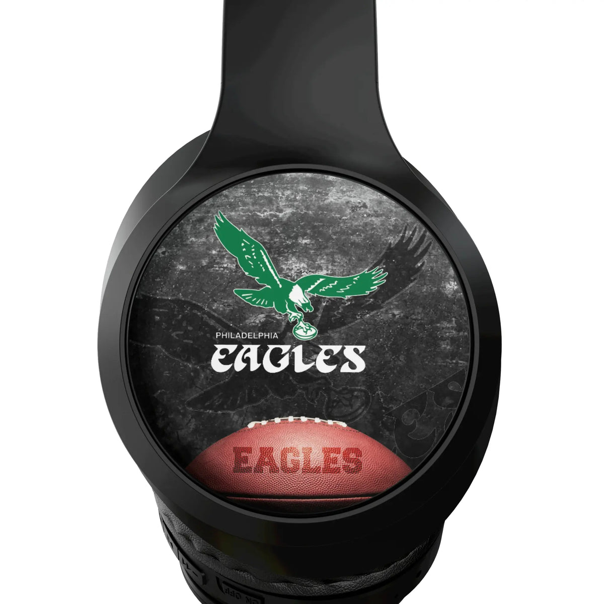 Philadelphia Eagles 1973-1995 Historic Collection Legendary Wireless Over-Ear Headphones With Case - Detail
