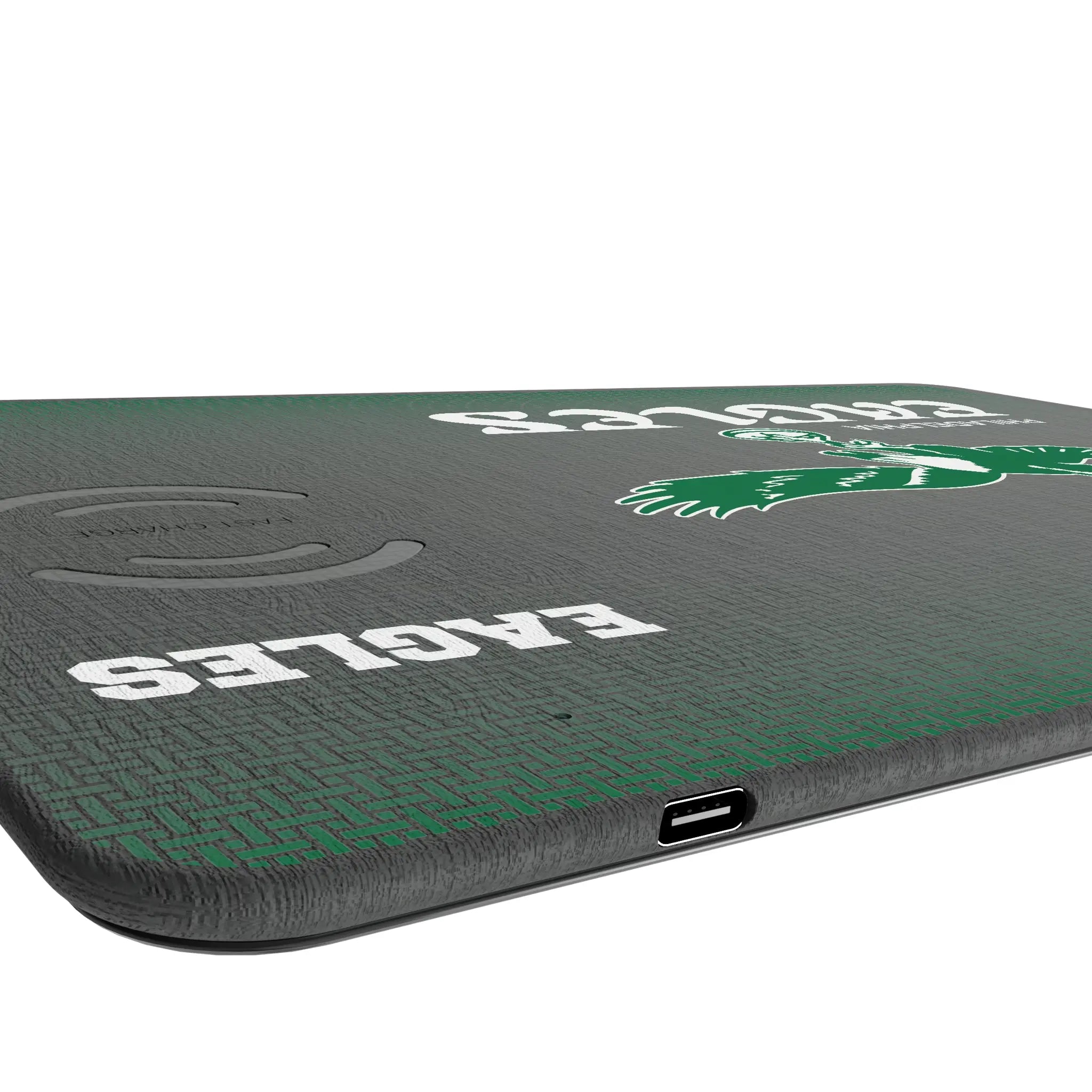 Philadelphia Eagles 1973-1995 Historic Collection Linen 15-Watt Wireless Charger and Mouse Pad