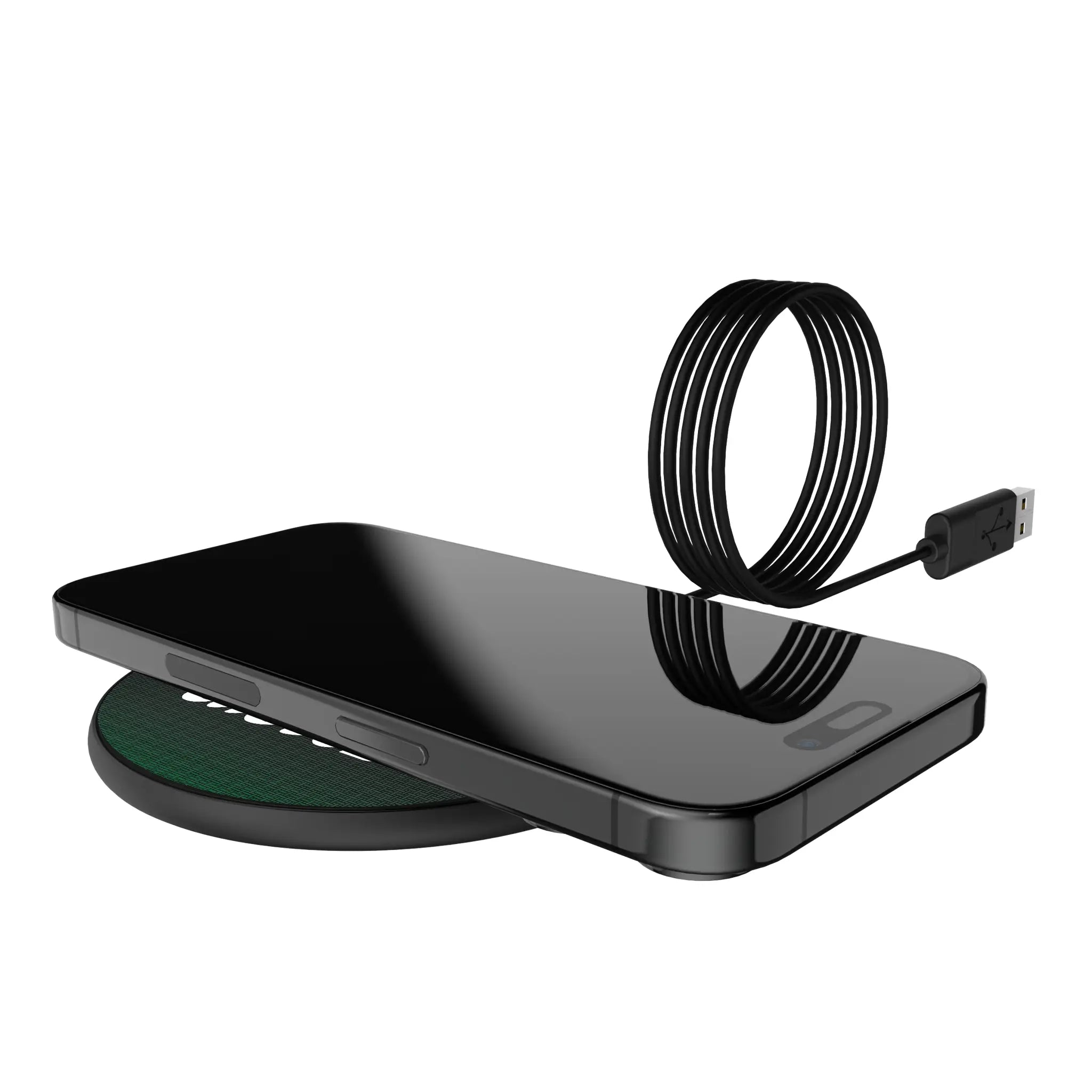 Philadelphia Eagles 1973-1995 Historic Collection Linen 15-Watt Wireless Charger - Lifestyle