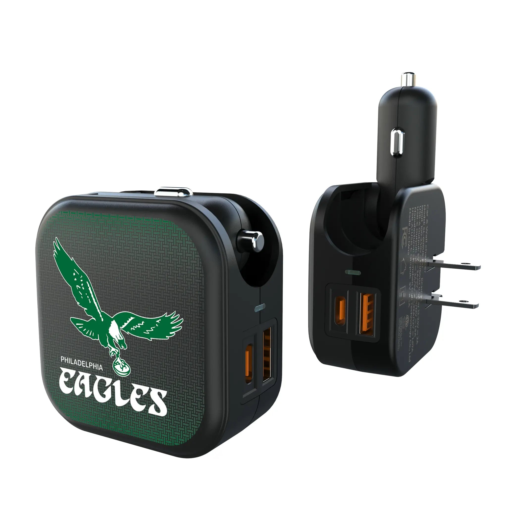 Philadelphia Eagles 1973-1995 Historic Collection Linen 2 in 1 USB A/C Charger