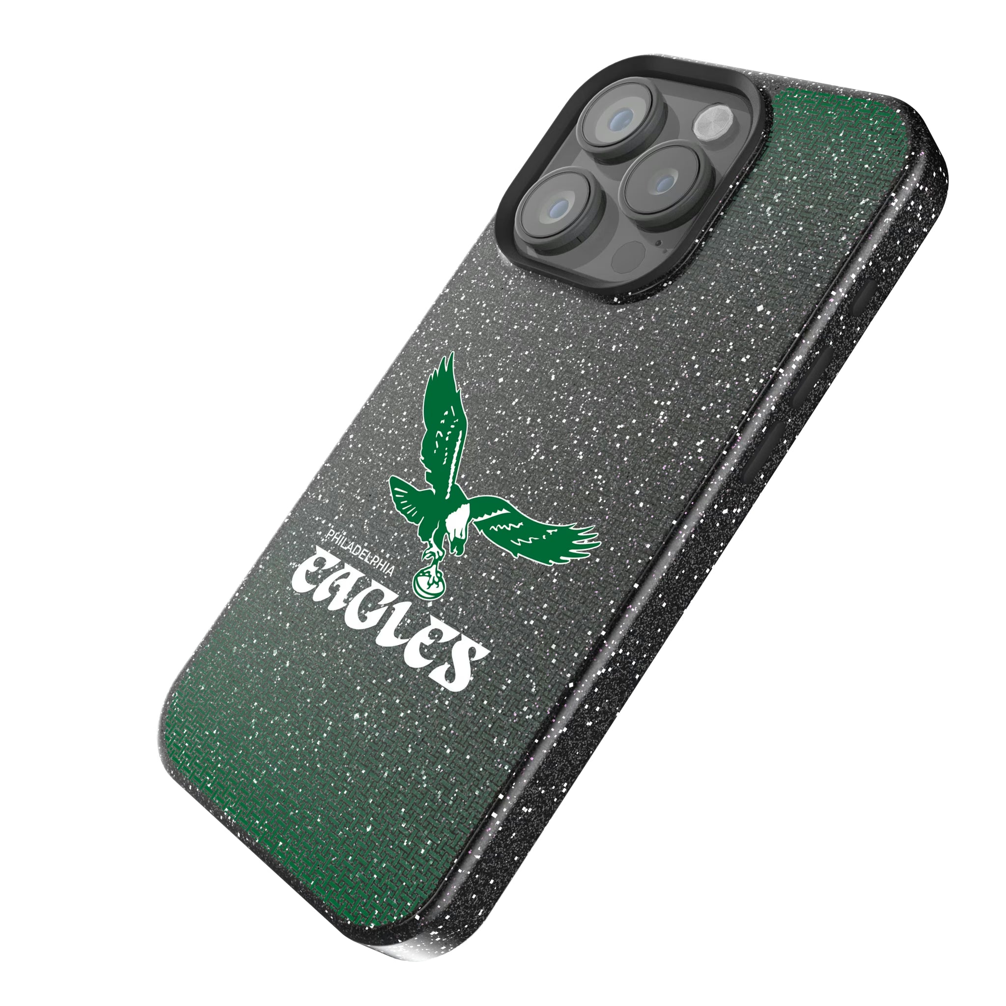 Philadelphia Eagles 1973-1995 Historic Collection Linen iPhone Bling Phone Case for Apple iPhone - Isometric View