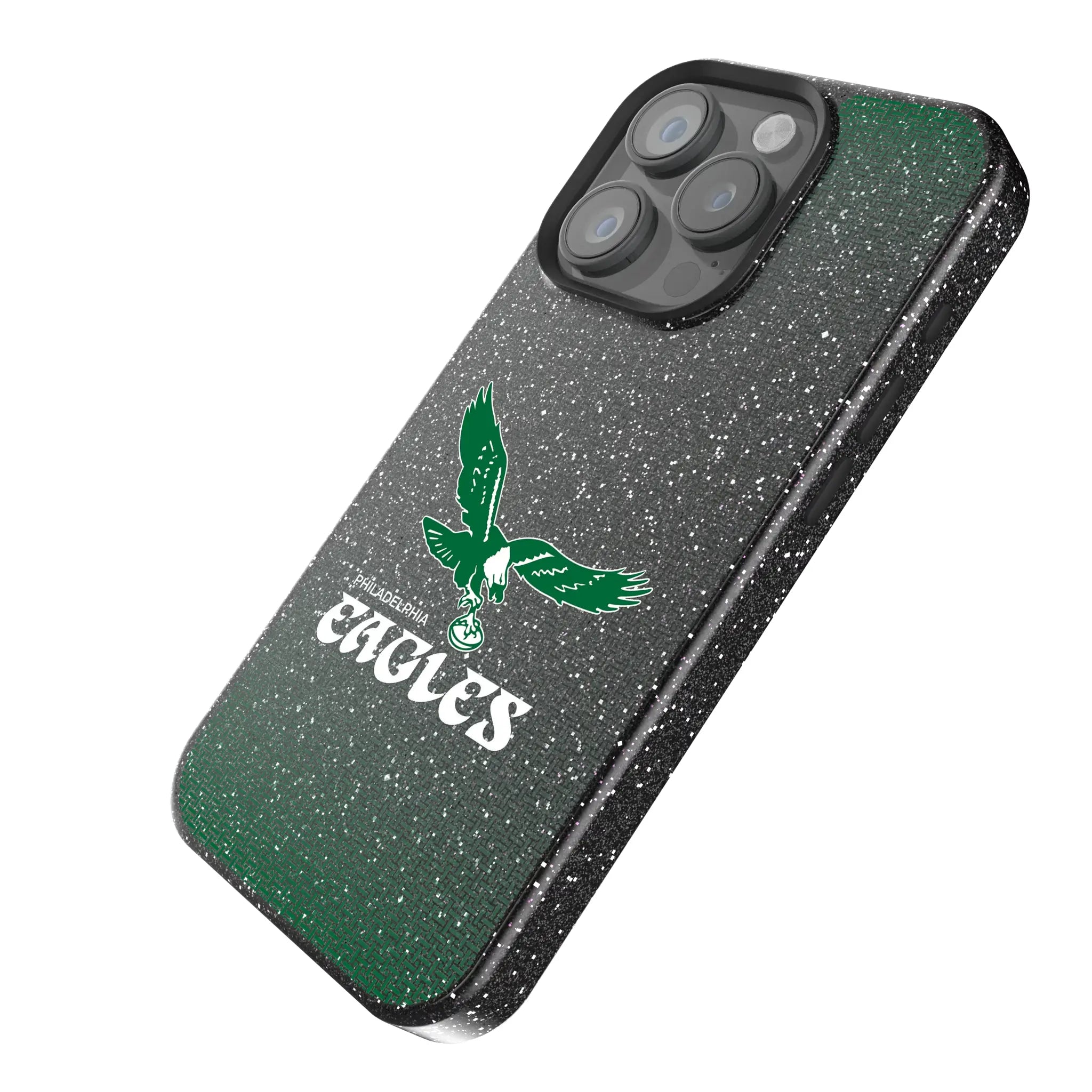 Philadelphia Eagles 1973-1995 Historic Collection Linen iPhone Bling Phone Case for Apple iPhone - Isometric View