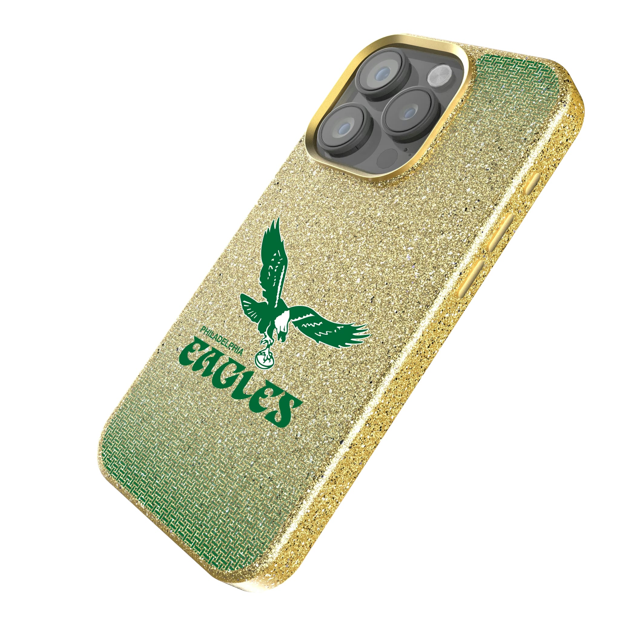 Philadelphia Eagles 1973-1995 Historic Collection Linen iPhone Bling Phone Case for Apple iPhone - Isometric View