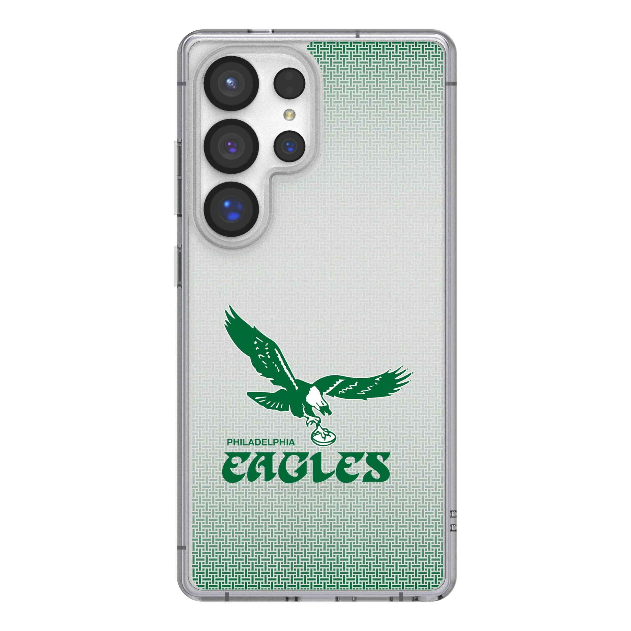 Philadelphia Eagles 1973-1995 Historic Collection Linen Galaxy Clear Phone Case for Samsung Galaxy
