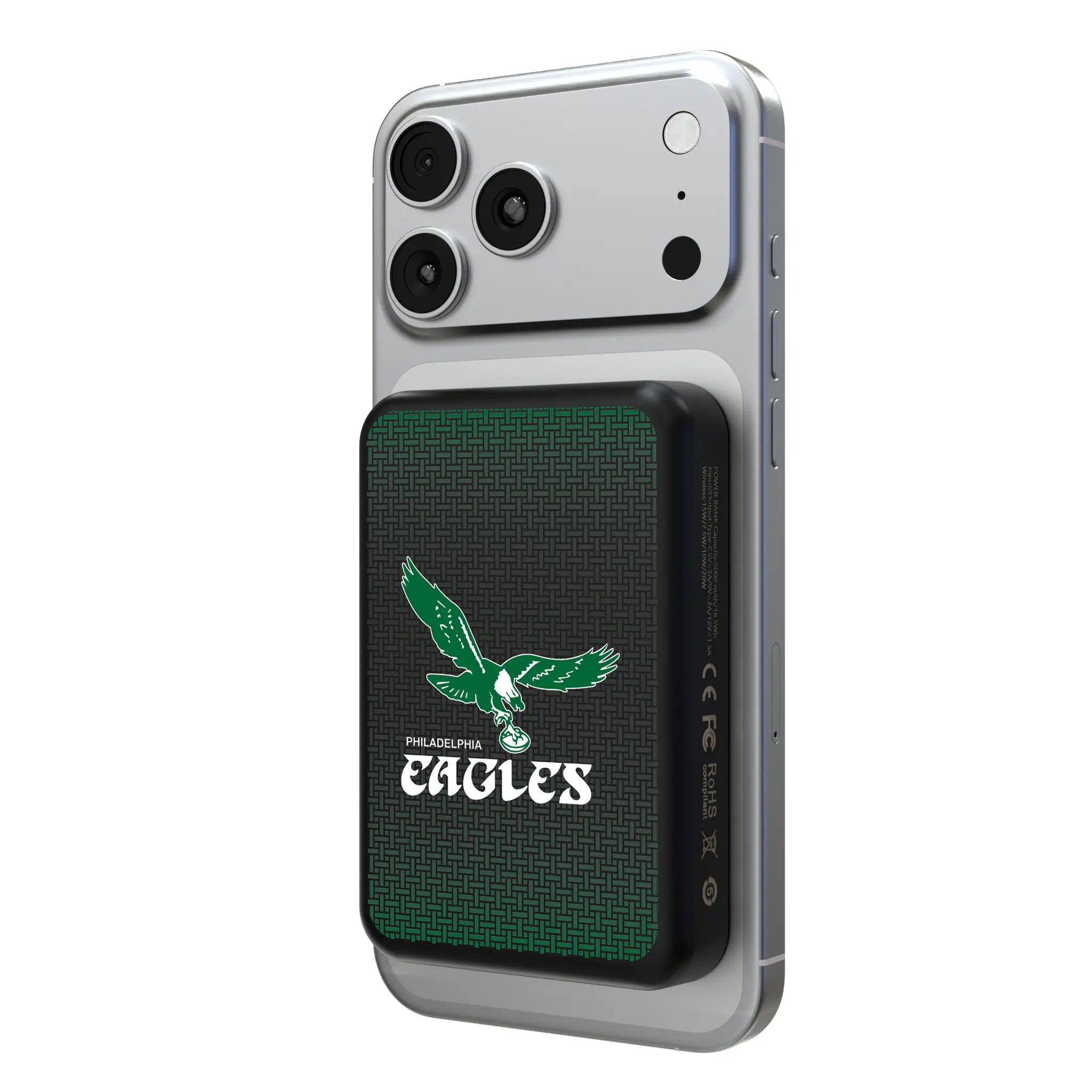 Philadelphia Eagles 1973-1995 Historic Collection Linen Wireless Mag Power Bank