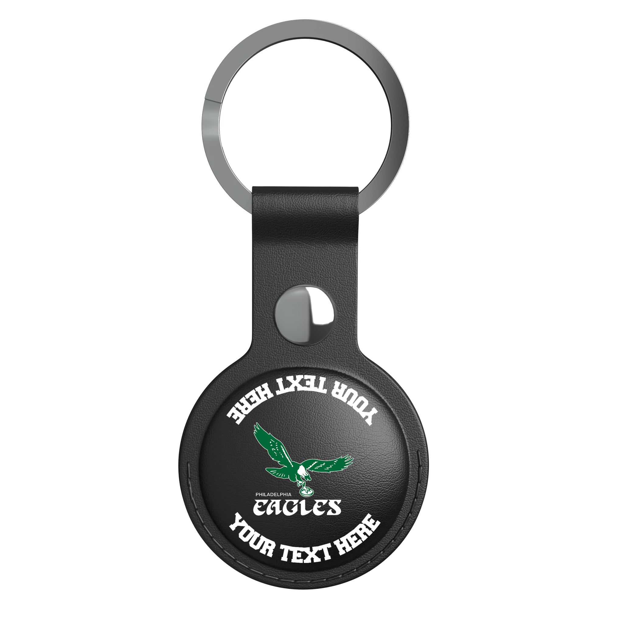 Philadelphia Eagles 1973-1995 Historic Collection Personalized Insignia AirTag Black Airtag Holder