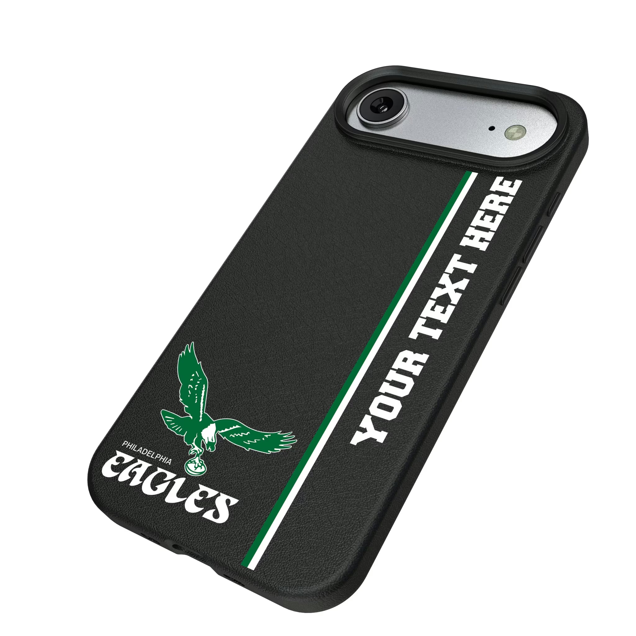 Philadelphia Eagles 1973-1995 Historic Collection Personalized Sidebard iPhone MagSafe Compatible Phone Case for Apple iPhone - Isometric View#Device_iPhone Air
