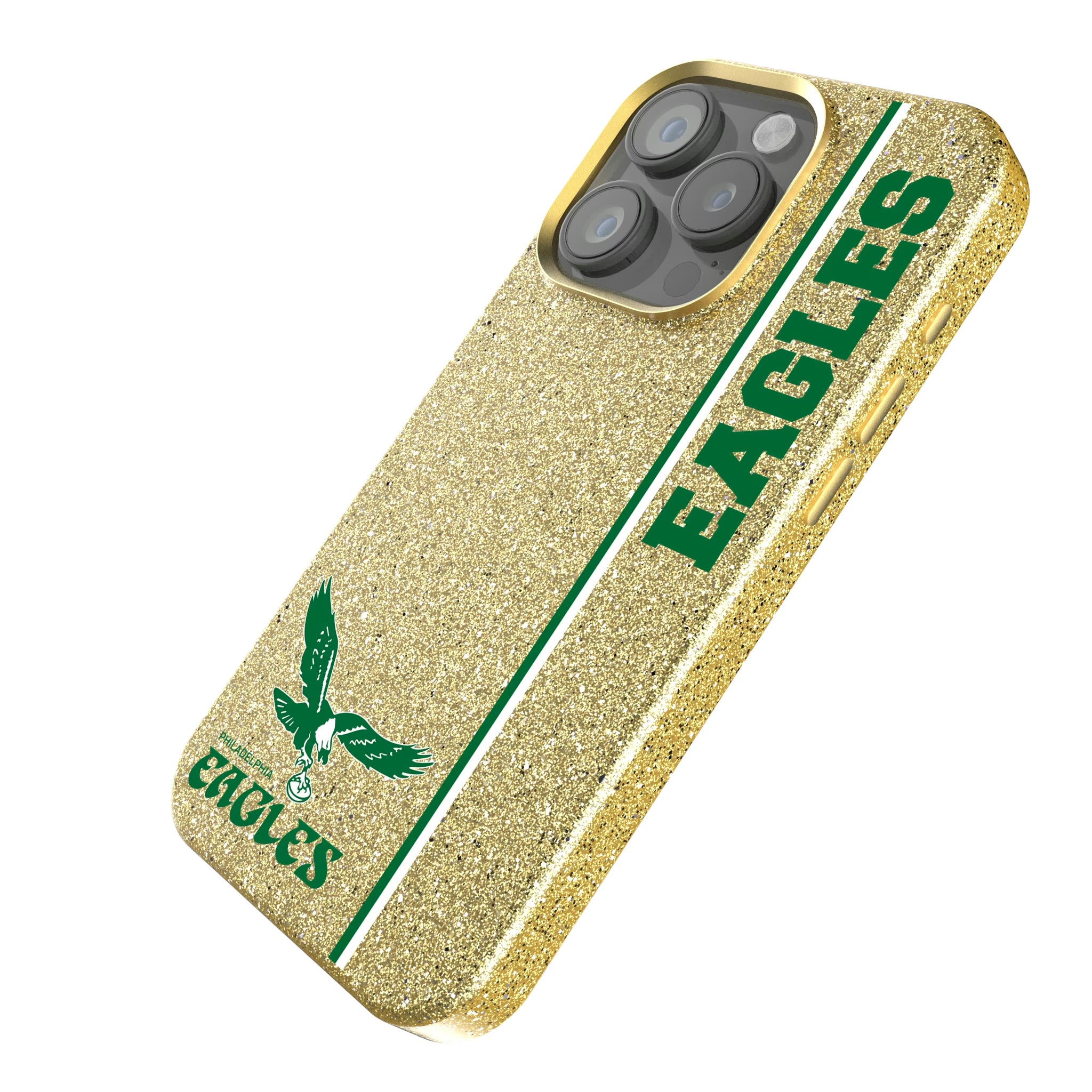 Philadelphia Eagles 1973-1995 Historic Collection Sidebar iPhone Bling Phone Case for Apple iPhone - Isometric View