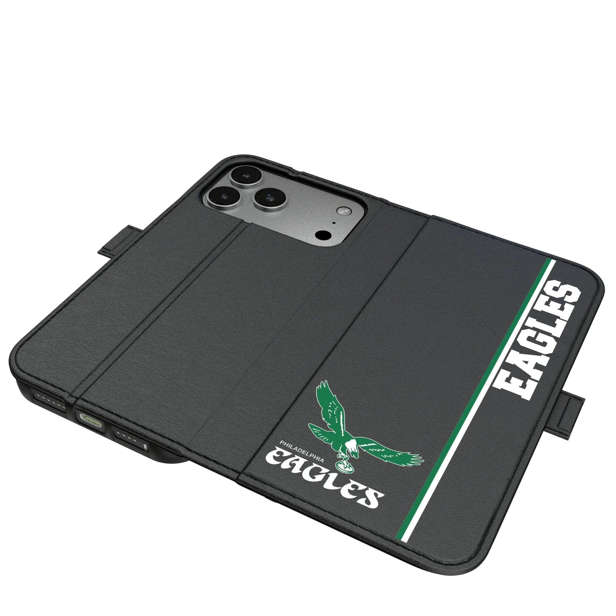 Philadelphia Eagles 1973-1995 Historic Collection Sidebar iPhone Folio Phone Case for Apple iPhone#Device_iPhone 17 Pro Max
