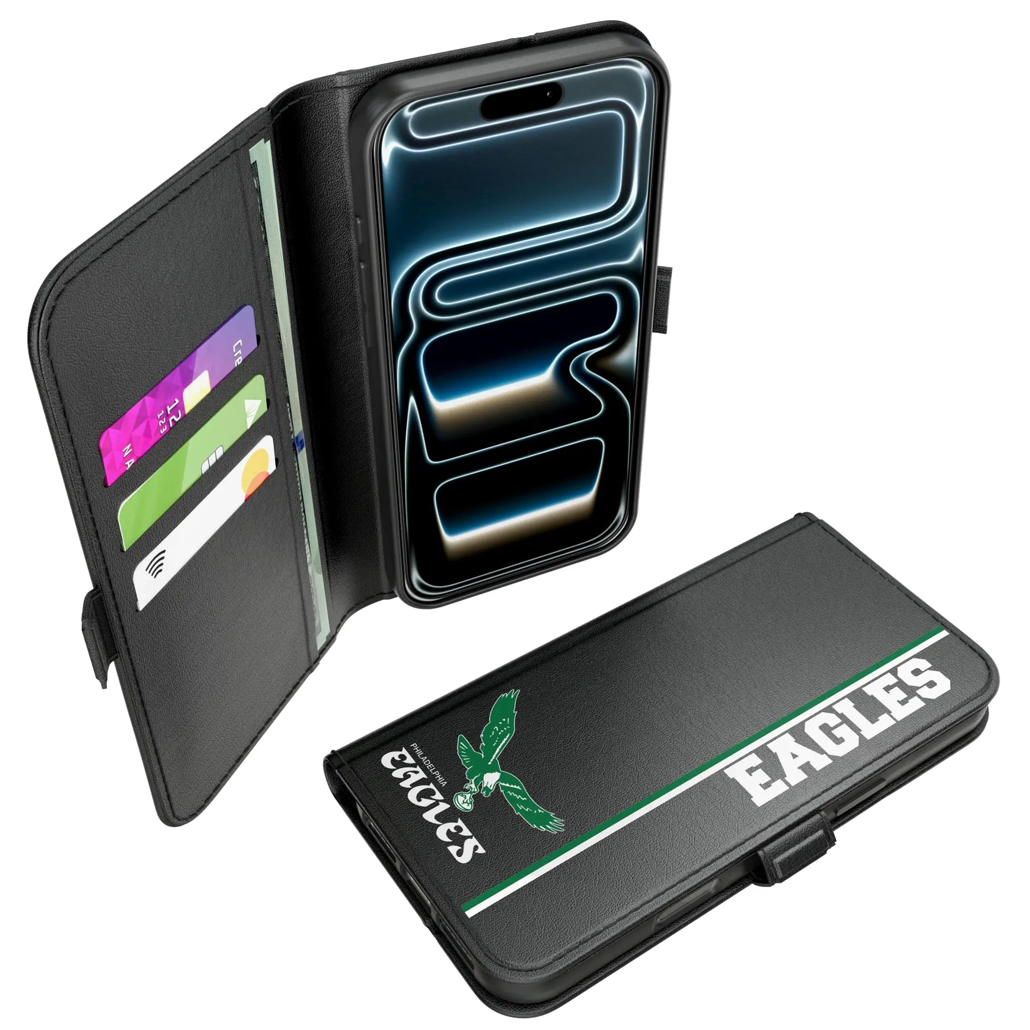 Philadelphia Eagles 1973-1995 Historic Collection Sidebar iPhone Folio Phone Case for Apple iPhone#Device_iPhone 17 Pro Max
