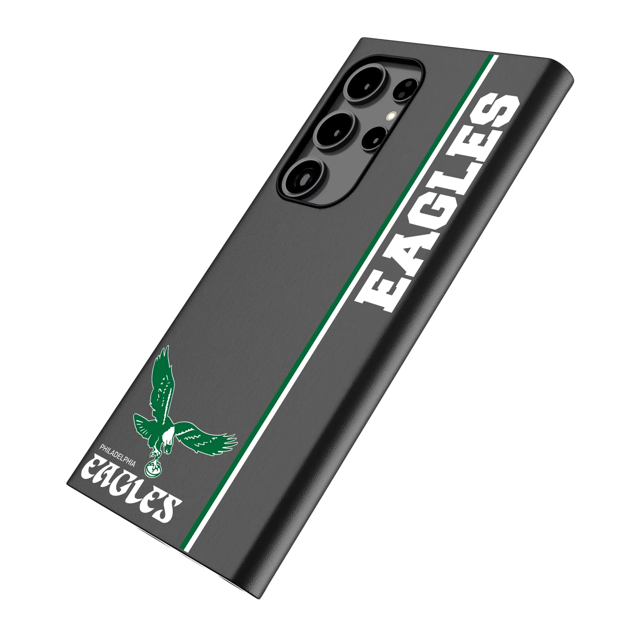 Philadelphia Eagles 1973-1995 Historic Collection Sidebar Galaxy MagSafe Compatible Phone Case for Samsung Galaxy - Isometric View