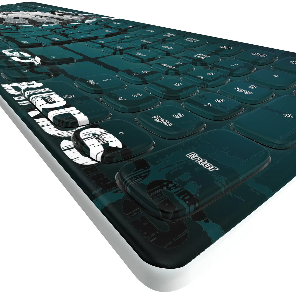 Philadelphia Eagles Brick KKB605 Curved Wireless Keyboard - Detail