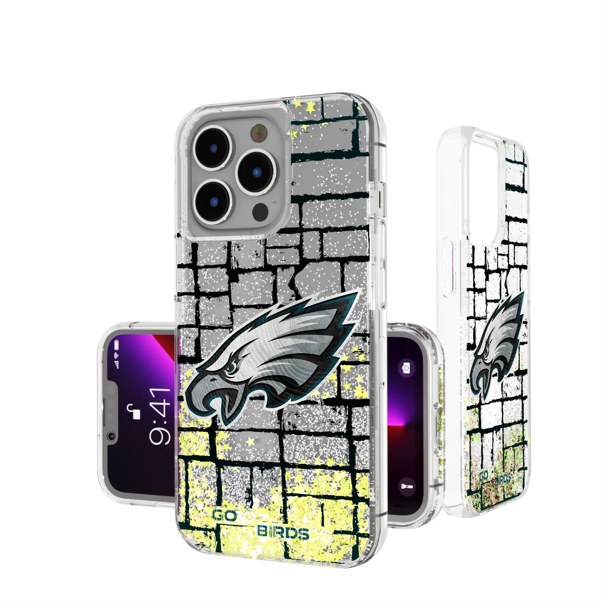 Philadelphia Eagles Brick Glitter Phone Case for Apple iPhone