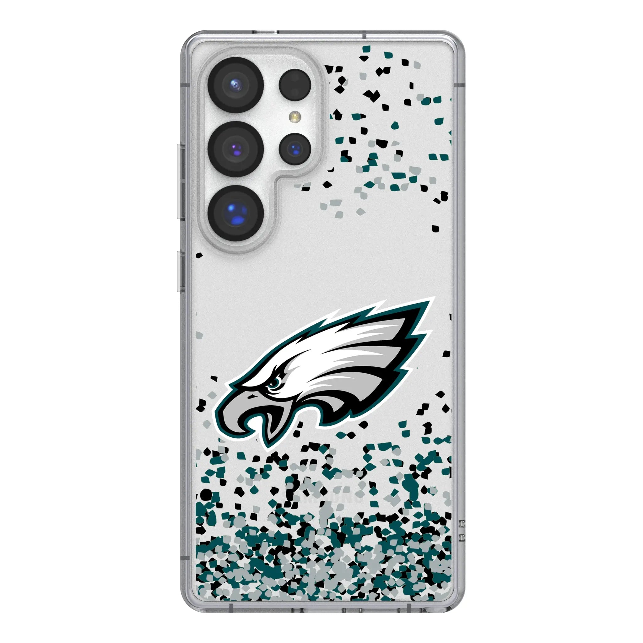 Philadelphia Eagles Confetti Galaxy Clear Phone Case for Samsung Galaxy#Device_Galaxy S25 Ultra