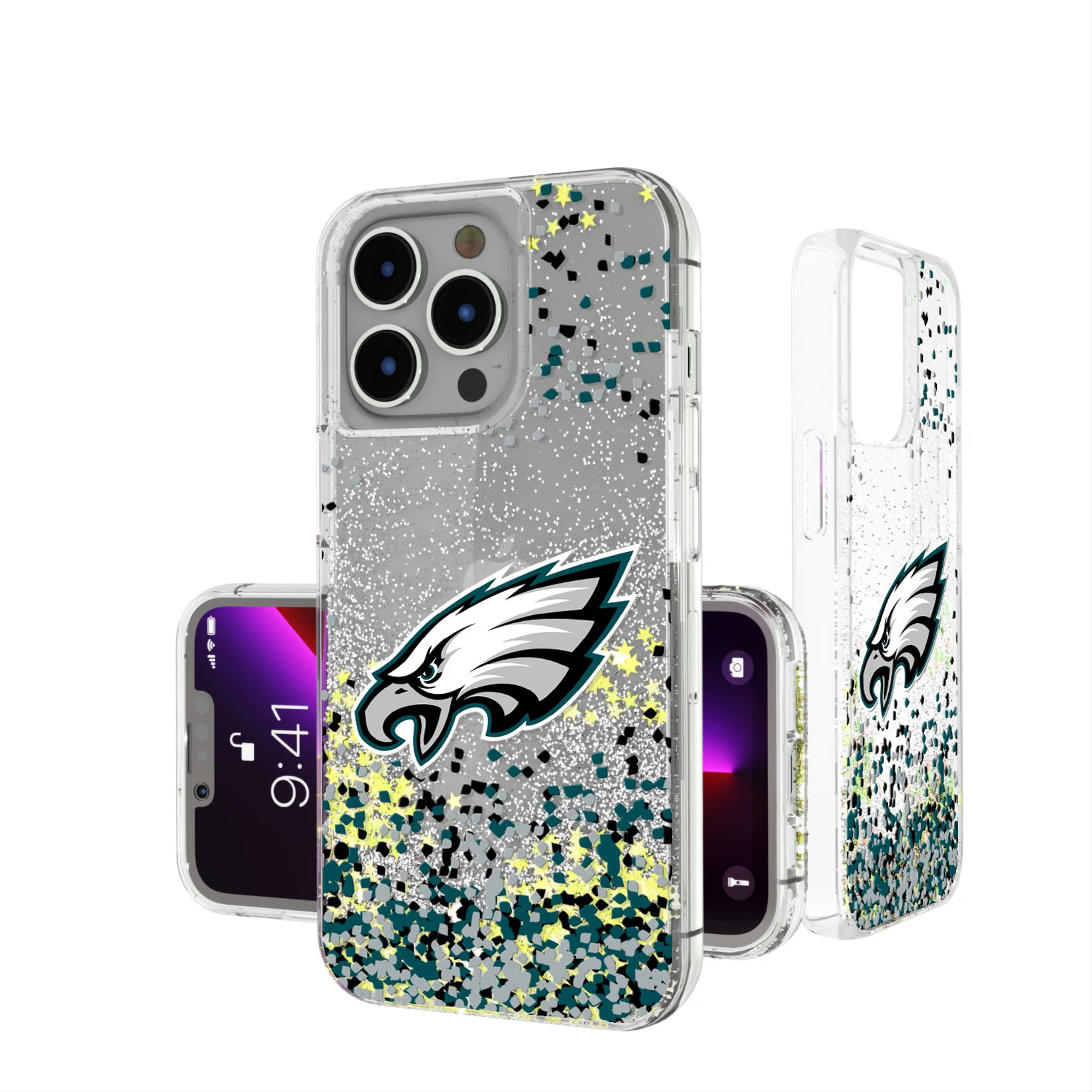 Philadelphia Eagles Confetti iPhone Glitter Phone Case for Apple iPhone