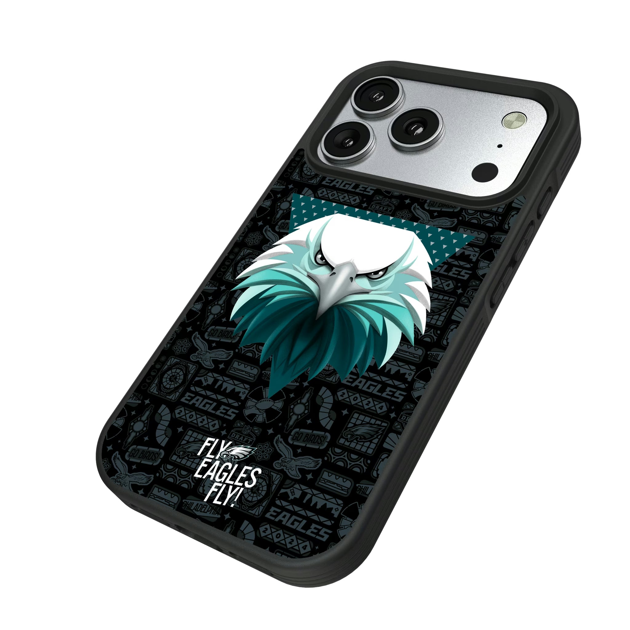 Philadelphia Eagles Deco iPhone Bump Phone Case for Apple iPhone - Isometric View#Device_iPhone 17 Pro