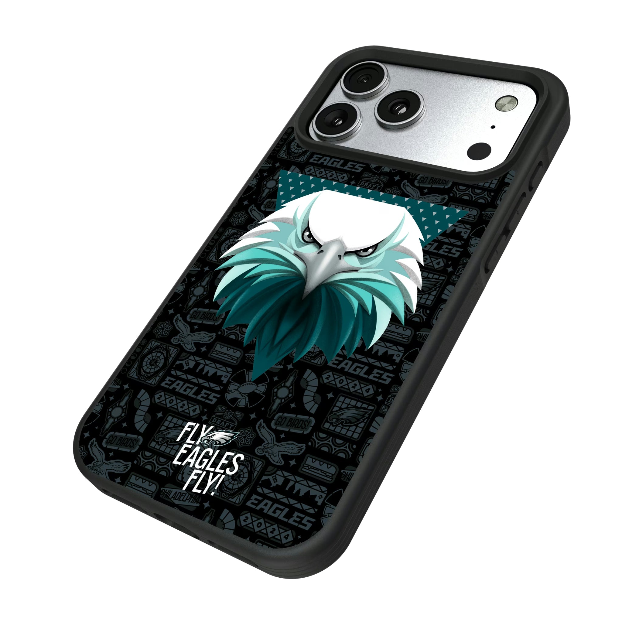 Philadelphia Eagles Deco iPhone Bump Phone Case for Apple iPhone - Isometric View#Device_iPhone 17 Pro Max