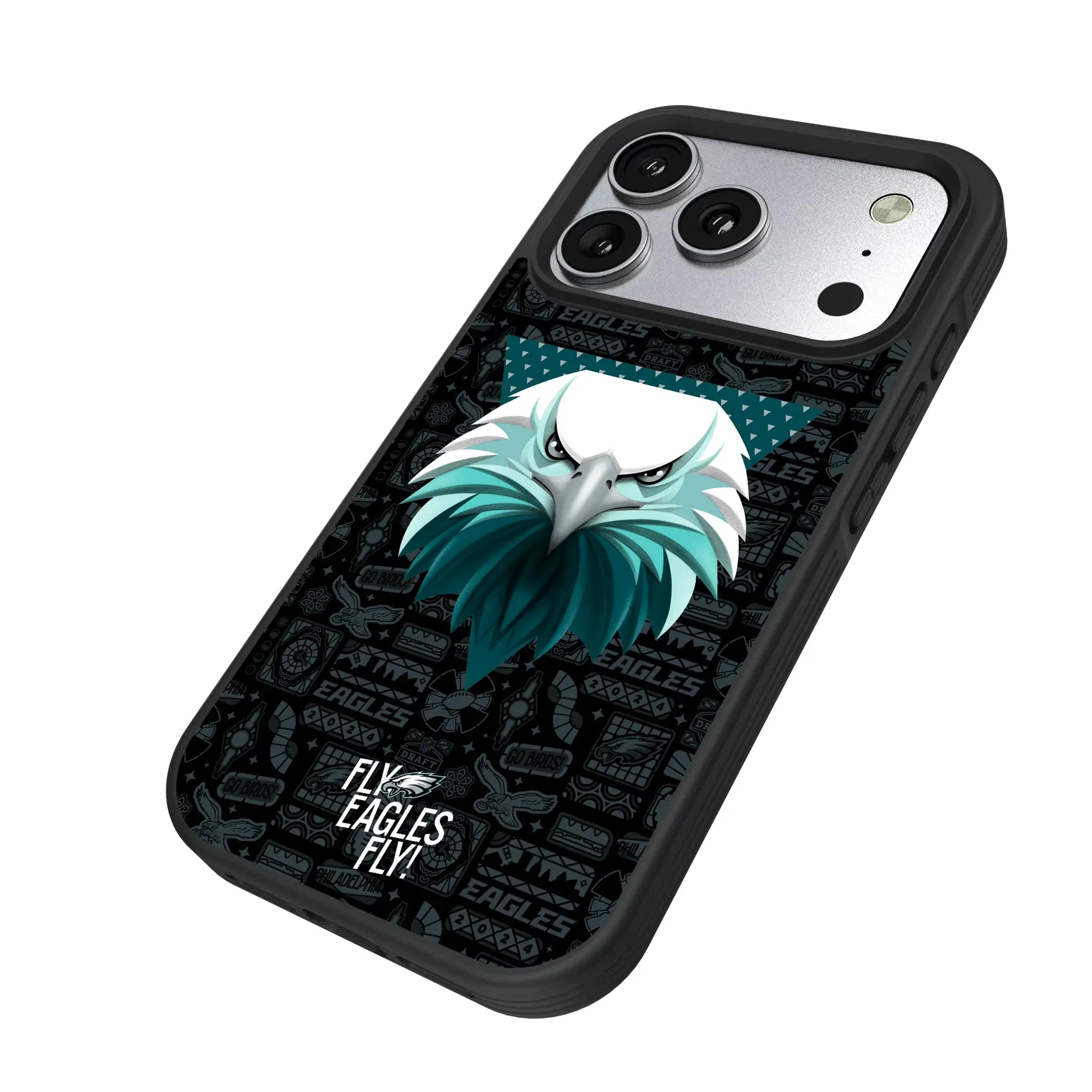 Philadelphia Eagles Deco iPhone Bump Phone Case for Apple iPhone - Isometric View#Device_iPhone 17 Pro