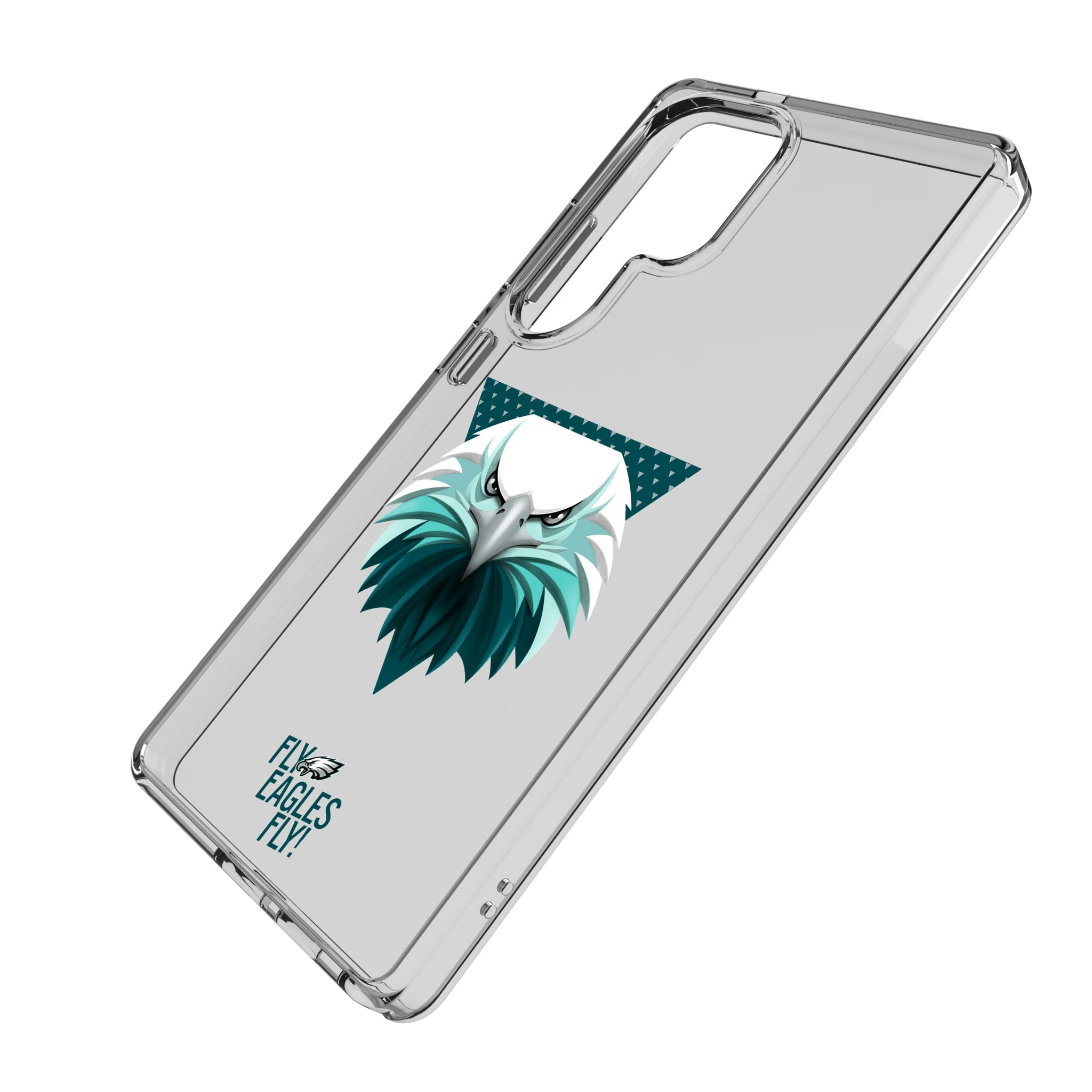 Philadelphia Eagles Deco Galaxy Clear Phone Case for Samsung Galaxy - Isometric View