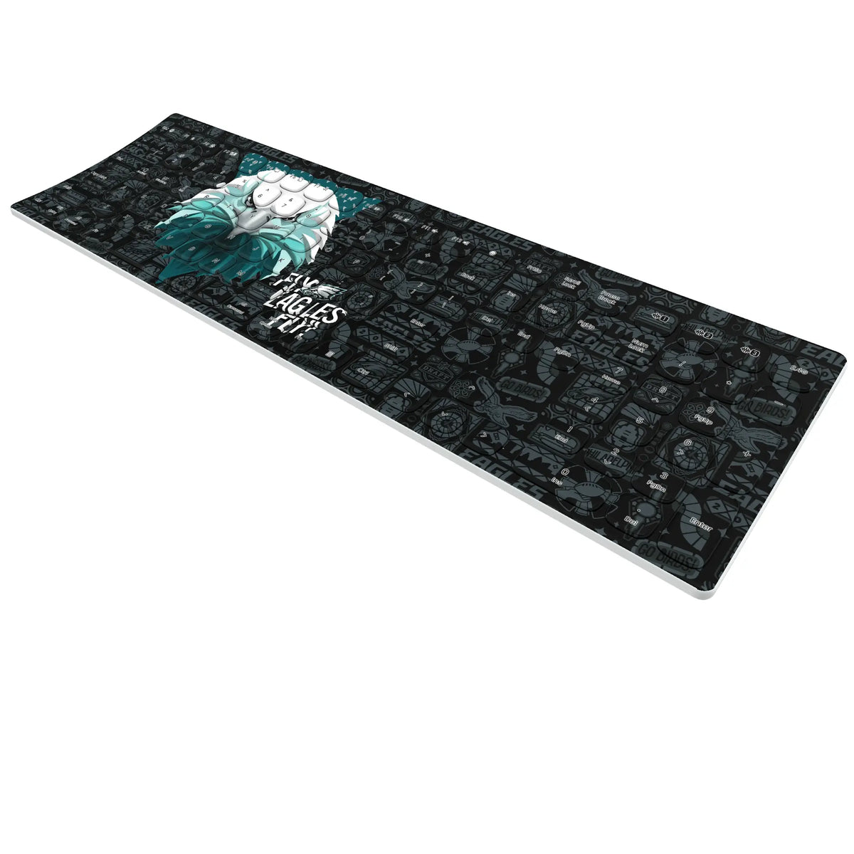 Philadelphia Eagles Deco KKB605 Curved Wireless Keyboard - Isometric View