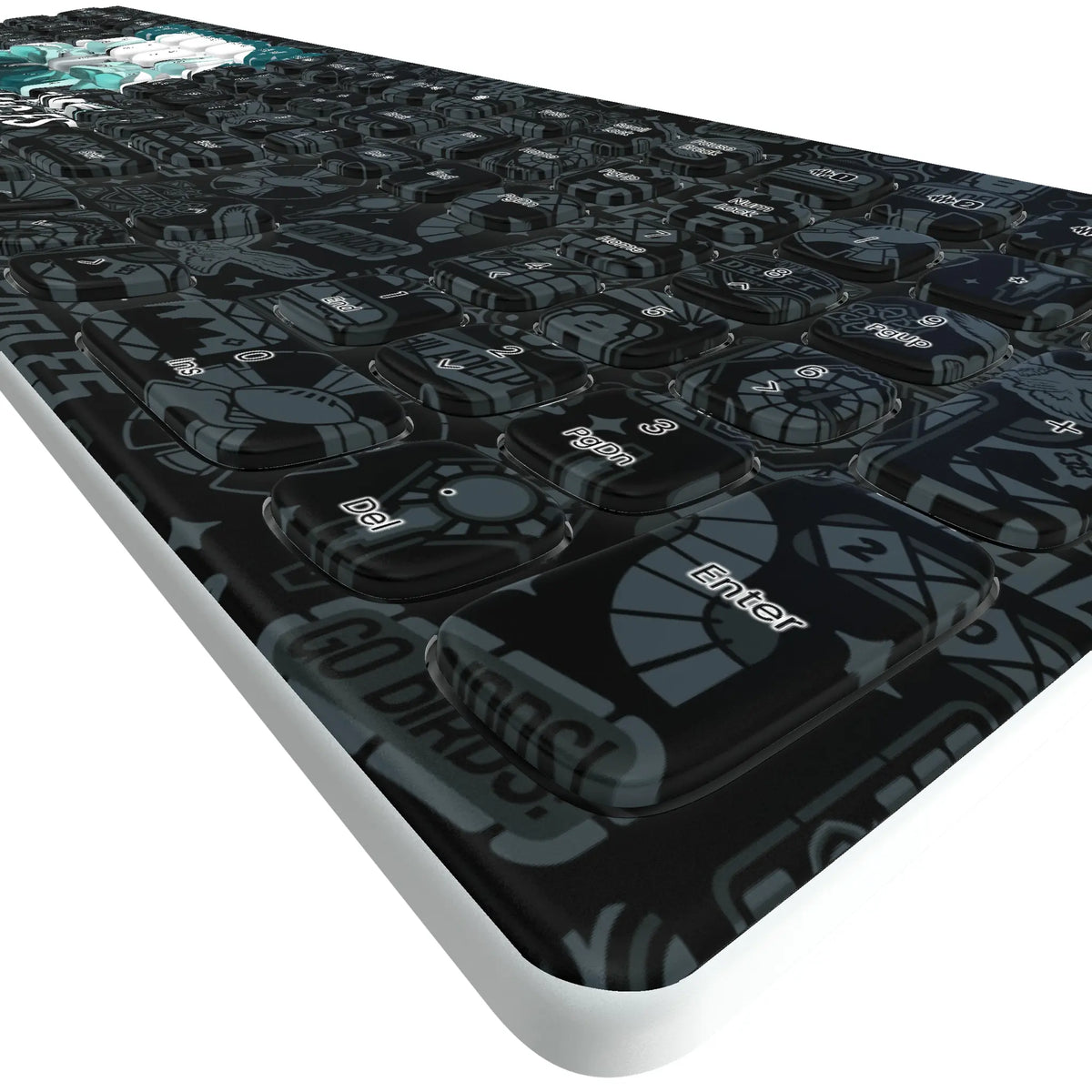 Philadelphia Eagles Deco KKB605 Curved Wireless Keyboard - Detail