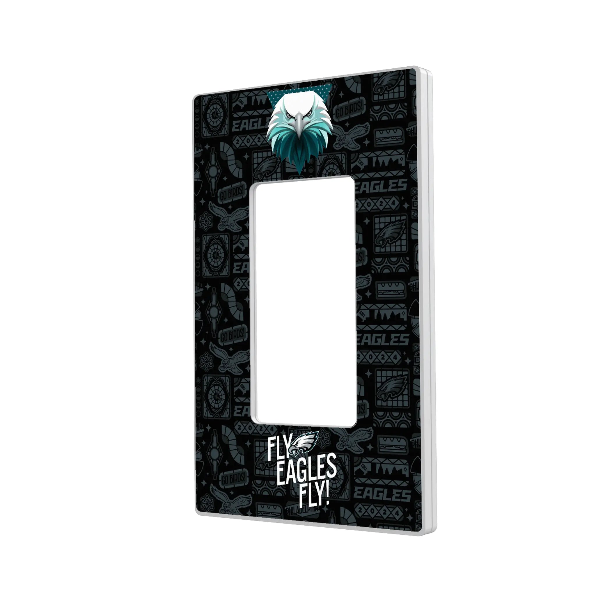 Philadelphia Eagles Deco Hidden-Screw Light Switch Plate#Style_Single Rocker