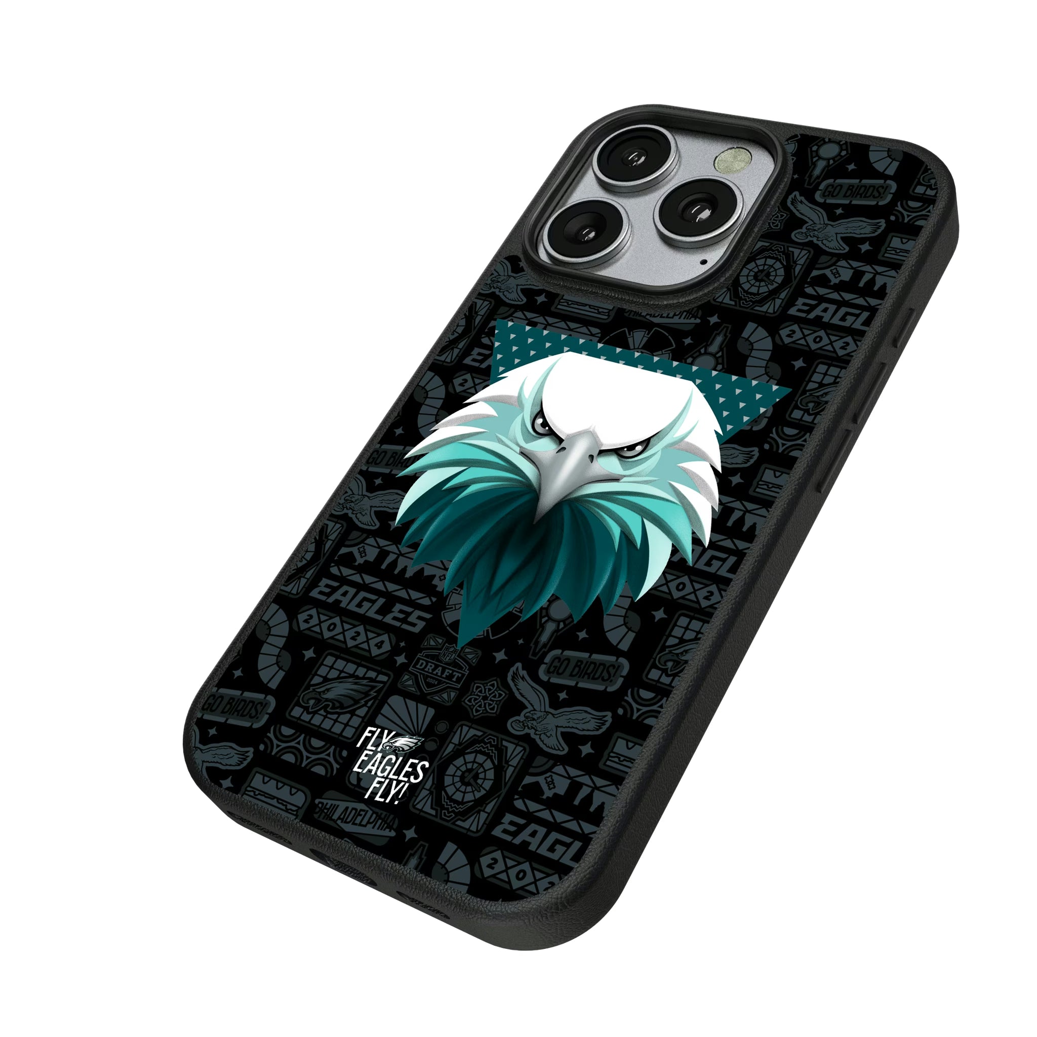 Philadelphia Eagles Deco iPhone MagSafe Compatible Phone Case for Apple iPhone - Isometric View