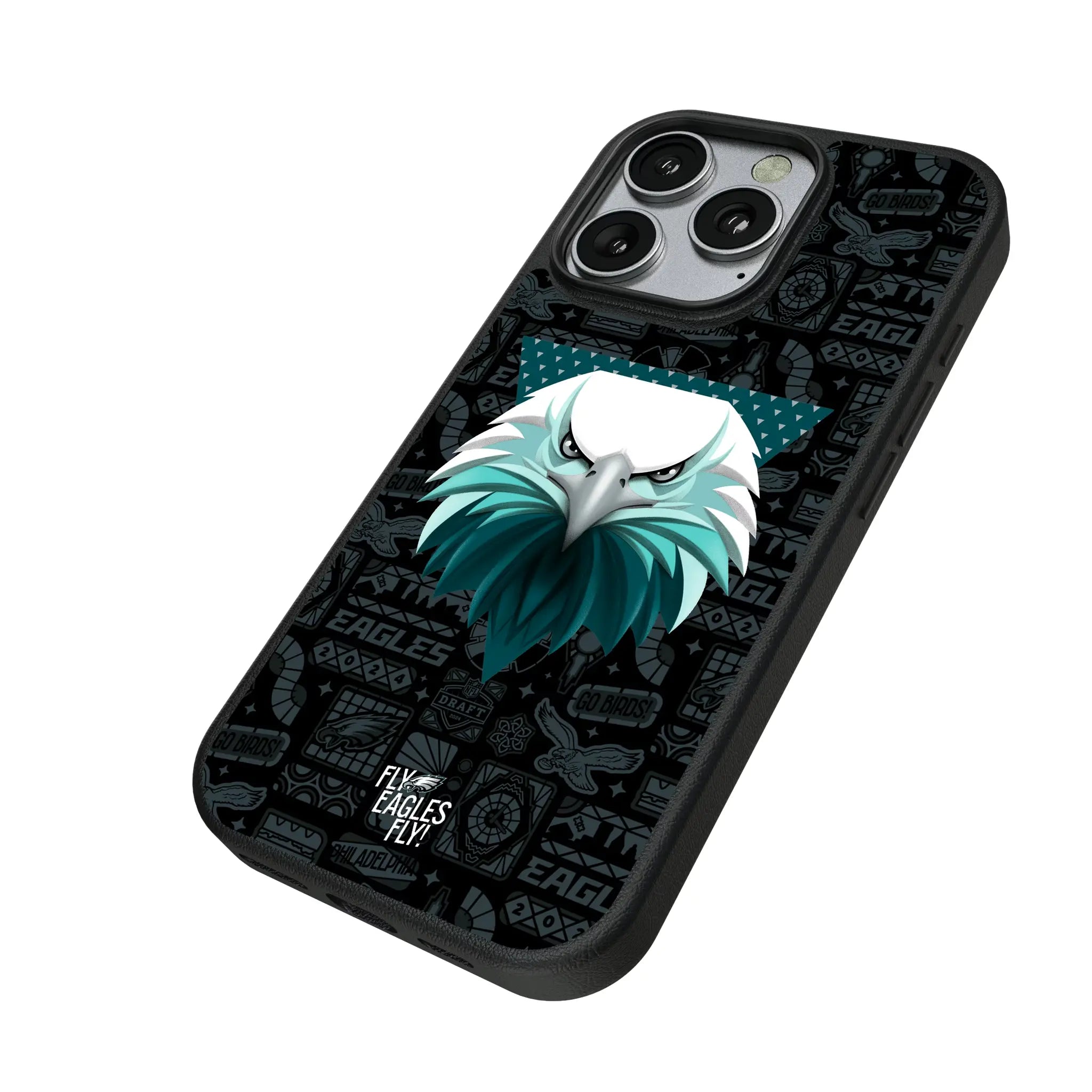 Philadelphia Eagles Deco iPhone MagSafe Compatible Phone Case for Apple iPhone - Isometric View