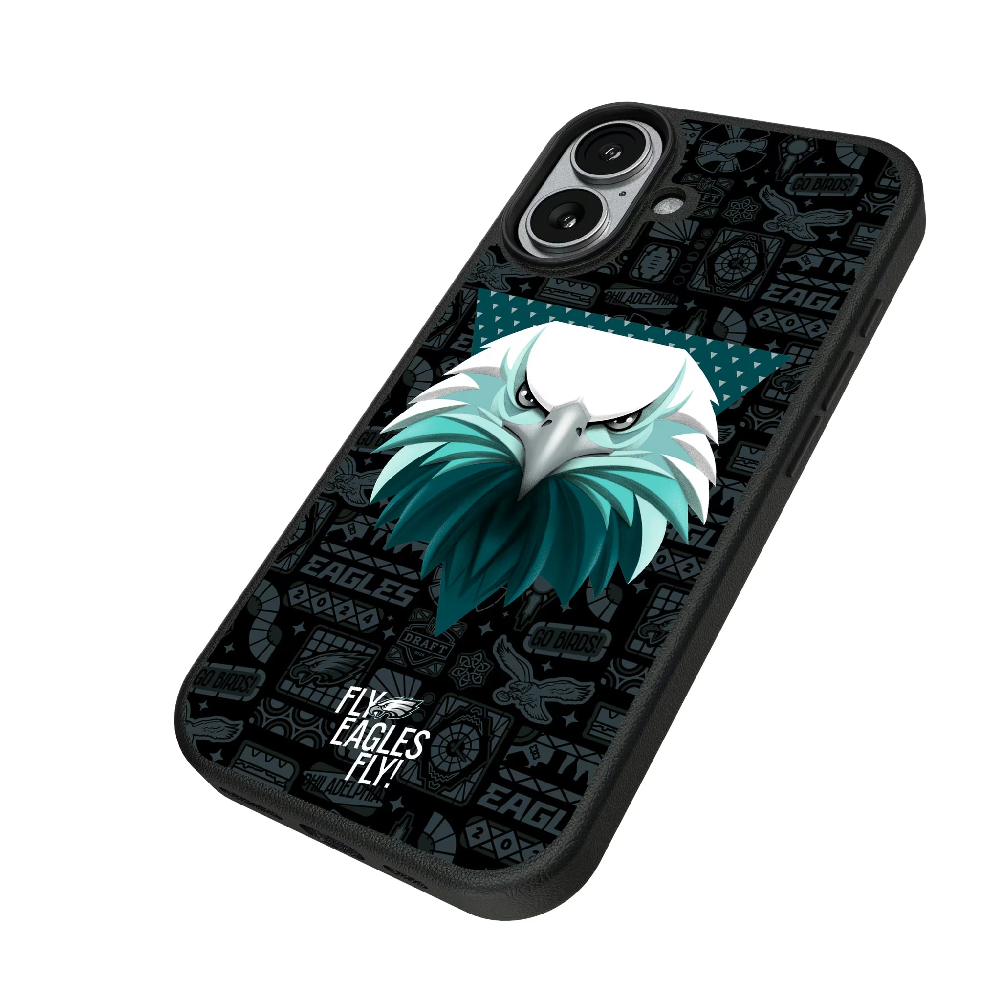 Philadelphia Eagles Deco iPhone MagSafe Compatible Phone Case for Apple iPhone - Isometric View#Device_iPhone 17
