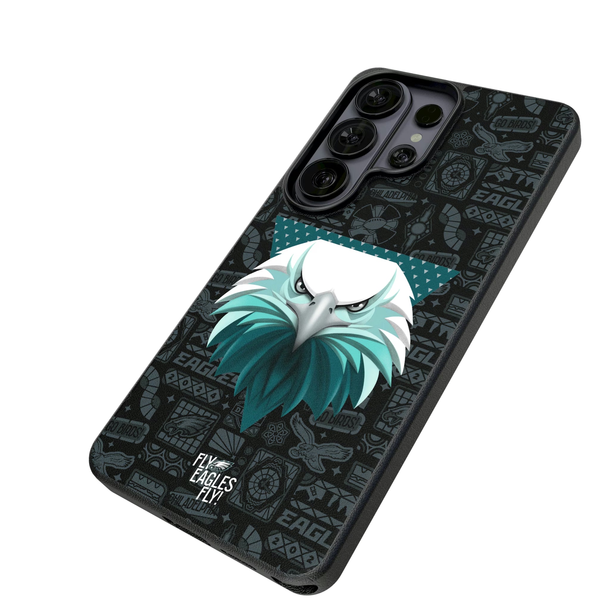 Philadelphia Eagles Deco Galaxy MagSafe Compatible Phone Case for Samsung Galaxy - Isometric View