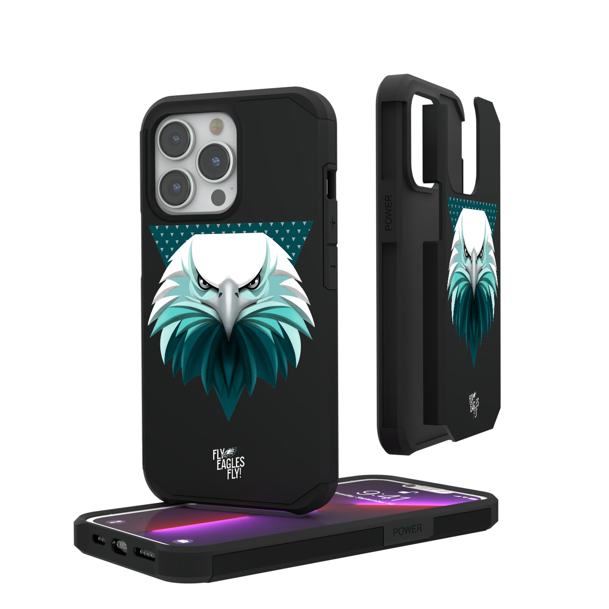 Philadelphia Eagles Deco iPhone Rugged Phone Case for Apple iPhone#Device_iPhone 13 Pro