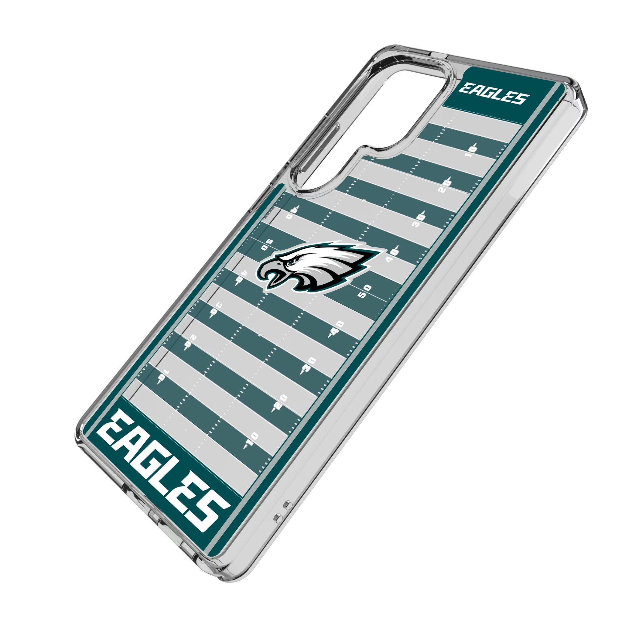 Philadelphia Eagles Field Galaxy Clear Phone Case for Samsung Galaxy - Isometric View