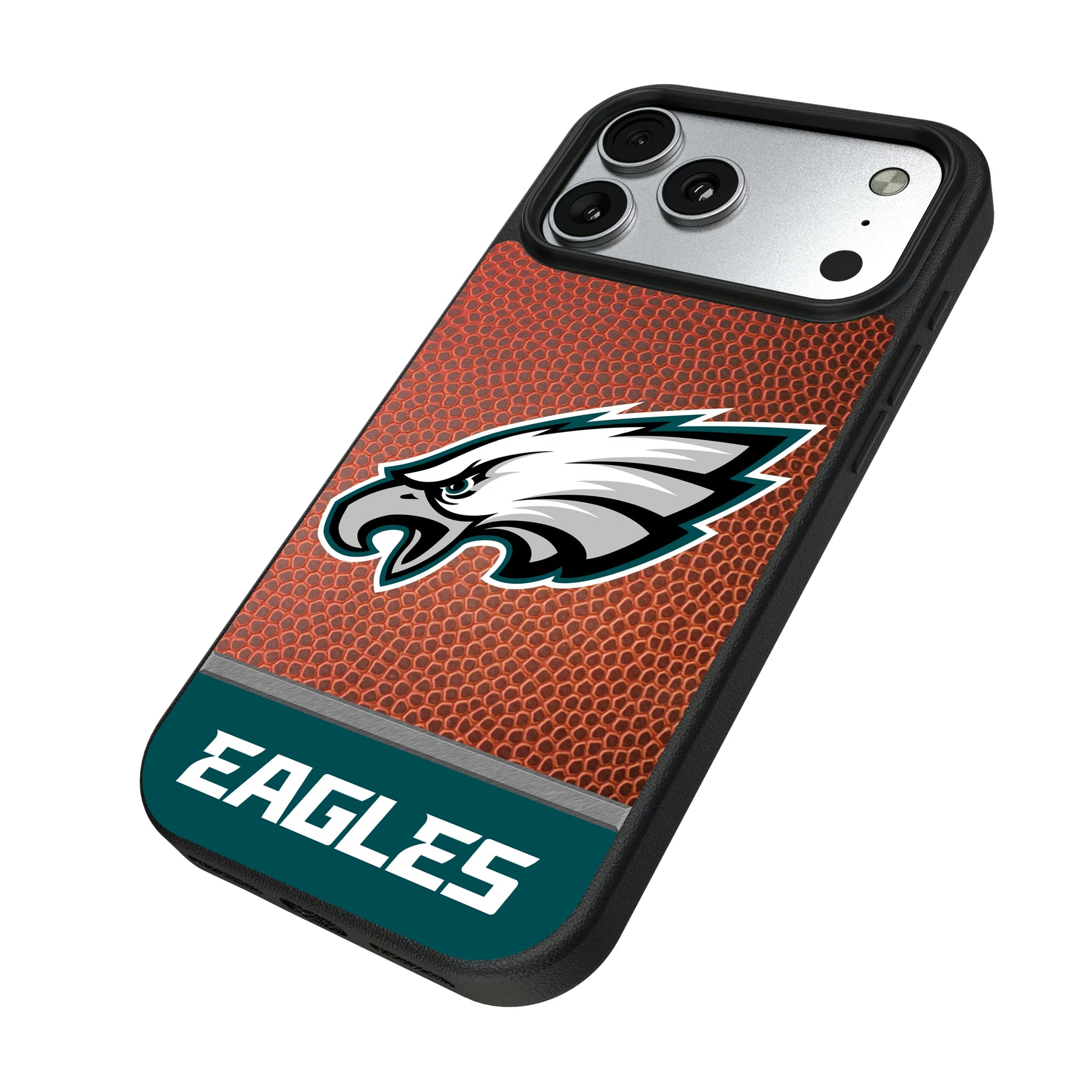 Philadelphia Eagles Football Wordmark iPhone MagSafe Compatible Phone Case for Apple iPhone - Isometric View#Device_iPhone 17 Pro Max